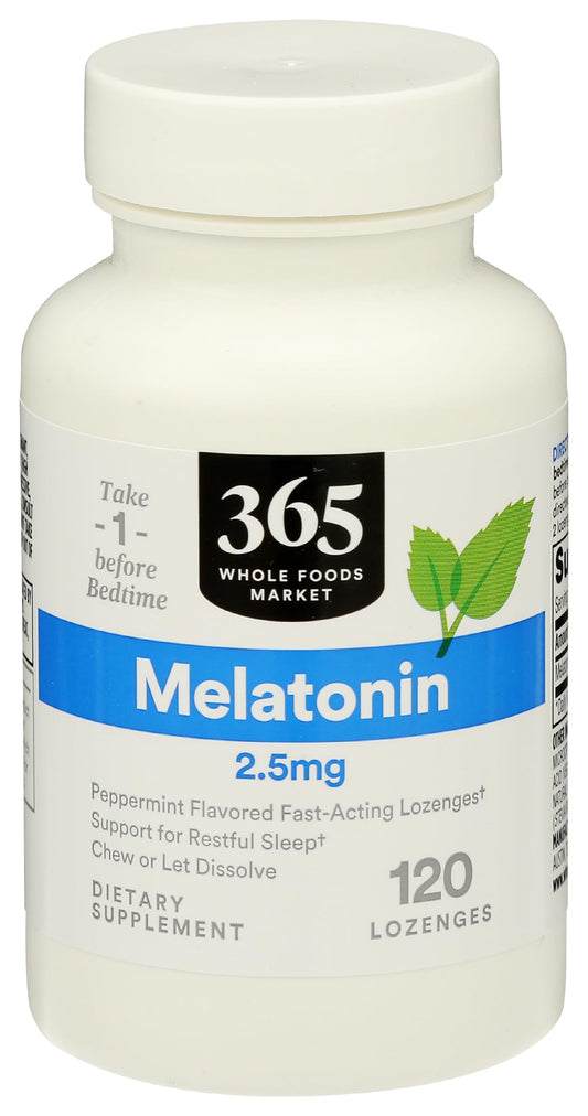 365 by Whole Foods Market Melatonin Tablet 2.5mg Peppermint 120 Count