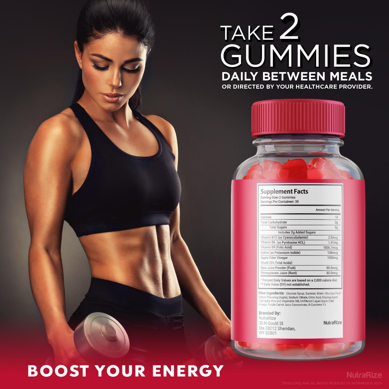 NutraRize Ketovia Extra ACV Gummies, 120 Gummies