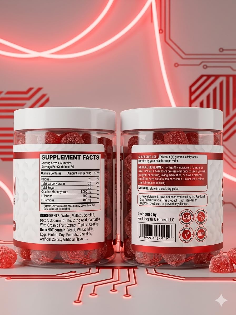 Varipeak Creatine Monohydrate Gummies 120 Count