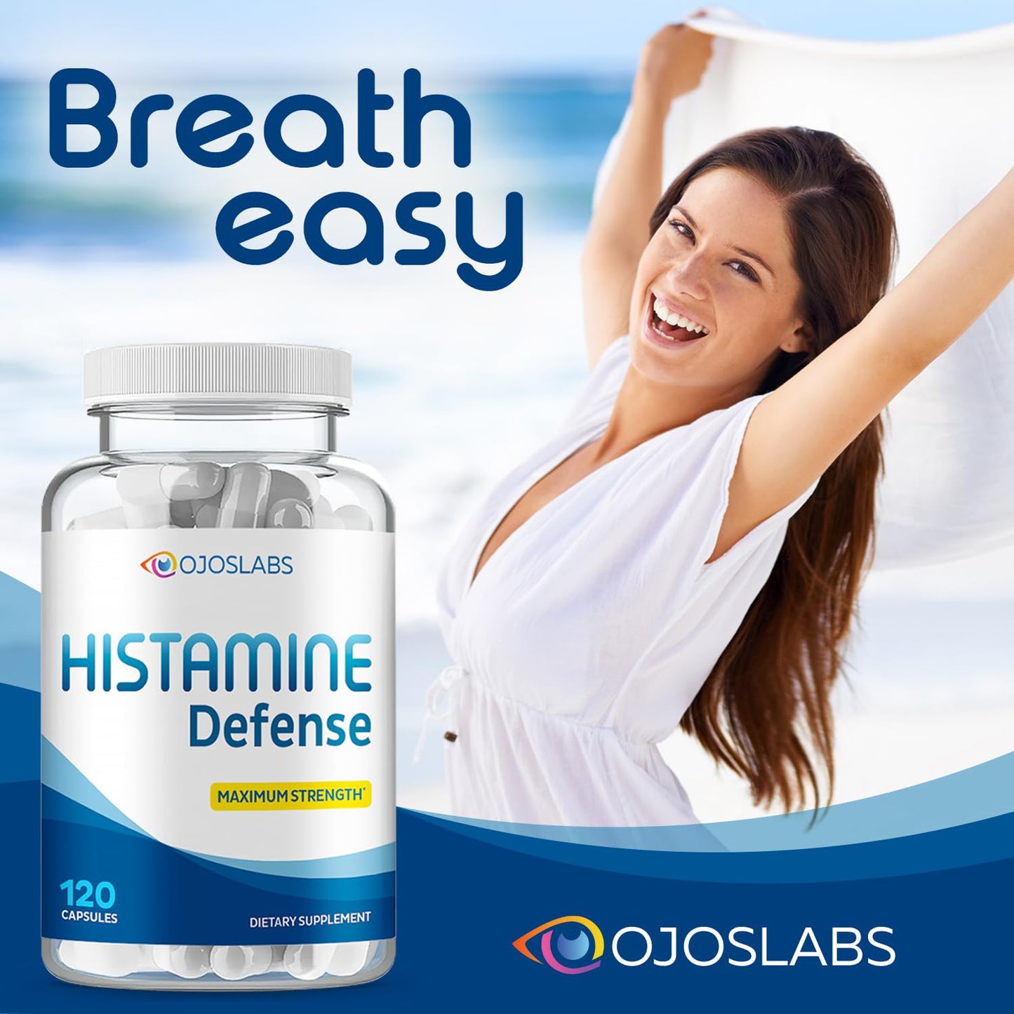 OjosLabs Advanced Histamine Defense Capsule, 120 Capsules