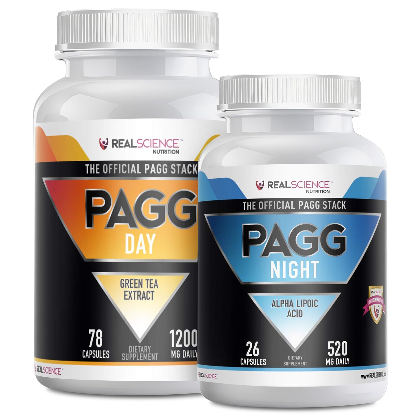 The Official Pagg Stack 4 Hour Body by Tim Ferris Fat Burning and Muscle Building Support Green Tea Extract Day Supplements and Alpha Lipoic Acid Night Supplements 104 Capsules