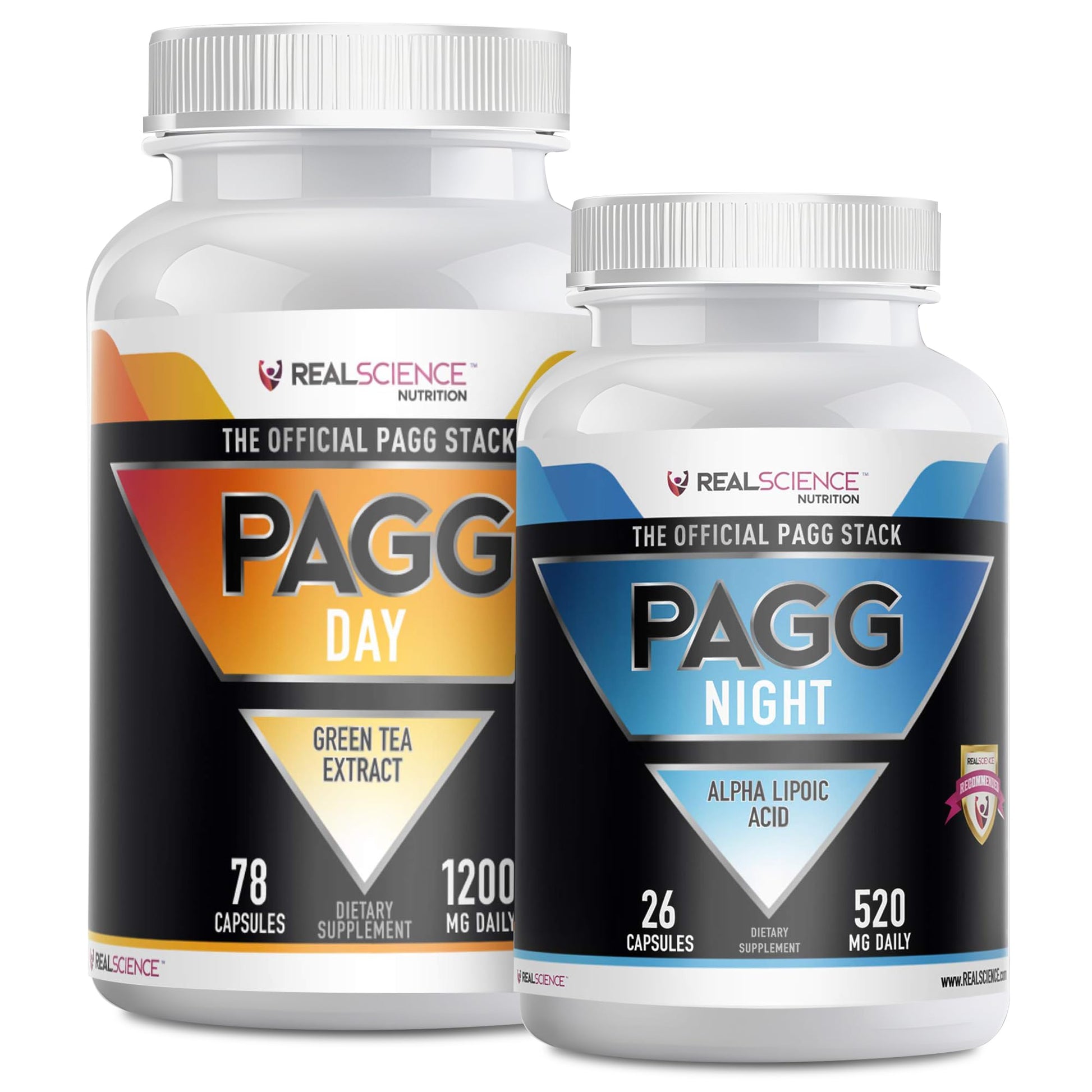 The Official Pagg Stack 4 Hour Body by Tim Ferris Fat Burning and Muscle Building Support Green Tea Extract Day Supplements and Alpha Lipoic Acid Night Supplements 104 Capsules