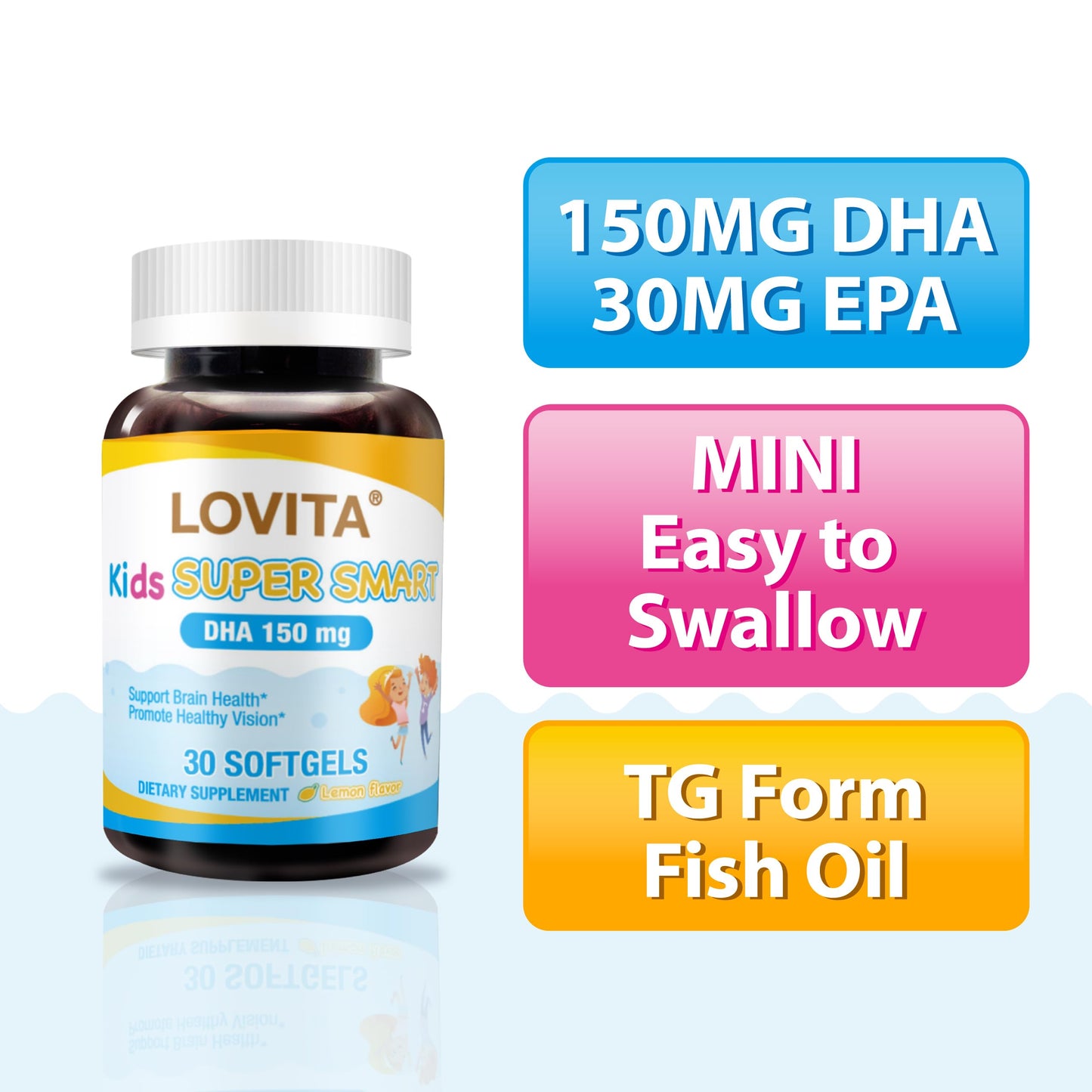 LOVITA Kid’s Super Smart Omega-3 for Children 30 Softgels