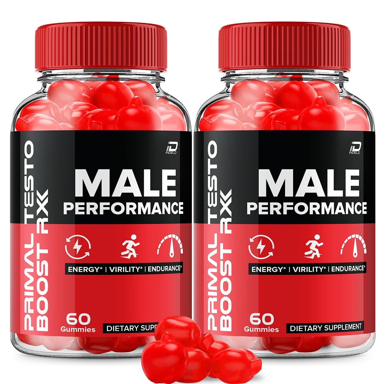 Indelo Primal Testo Boost RX ACV for Men, 120 Gummies