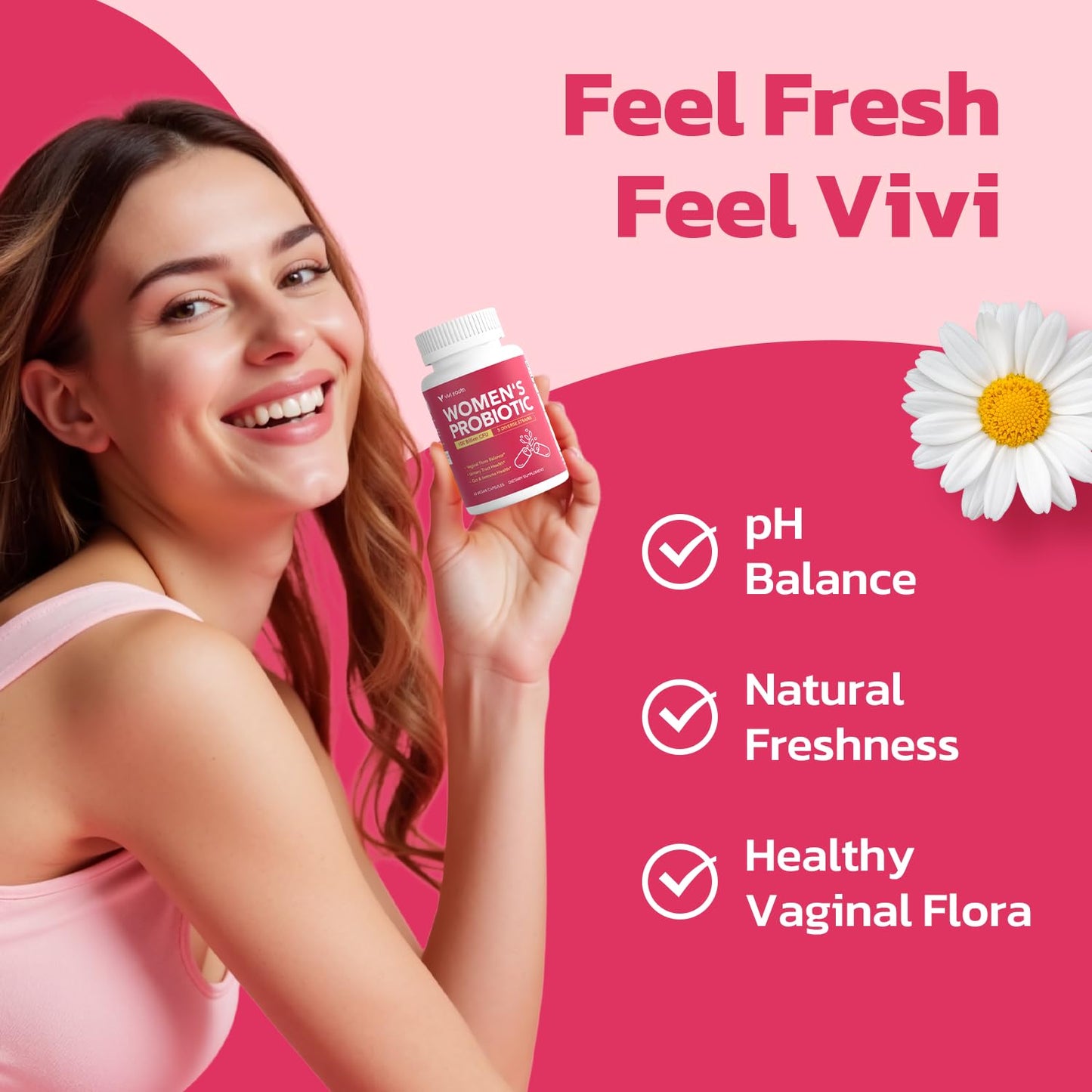 VIVI Youth Vaginal Probiotics Capsule, 60 Count