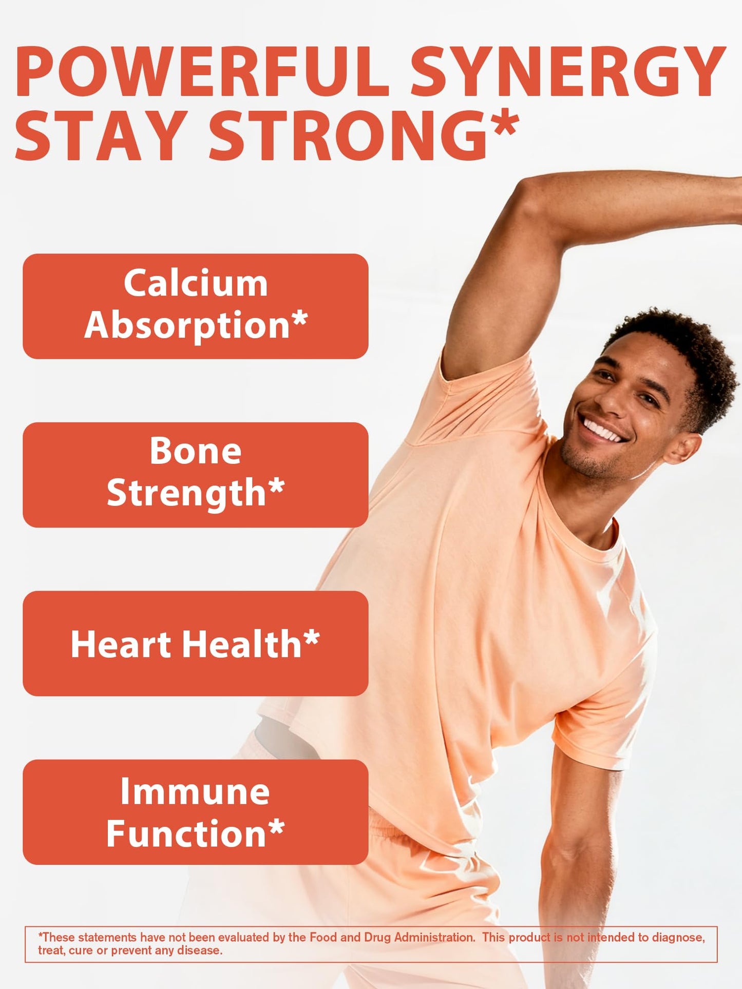 Vitacook Calcium Supplements for Women & Men, 1200 mg with Vitamin D3 K2, 5000 IU D3, 100 mcg MK-7, Non-GMO, 60 Tablets