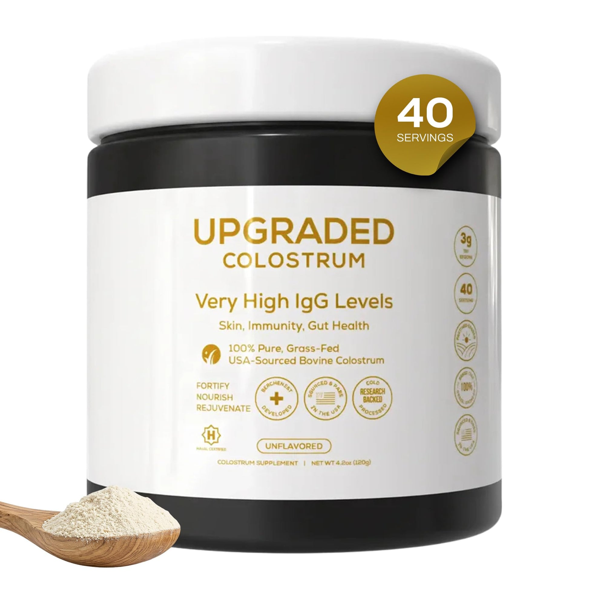Upgraded Formulas Colostrum Powder, 4.3 Ounce
