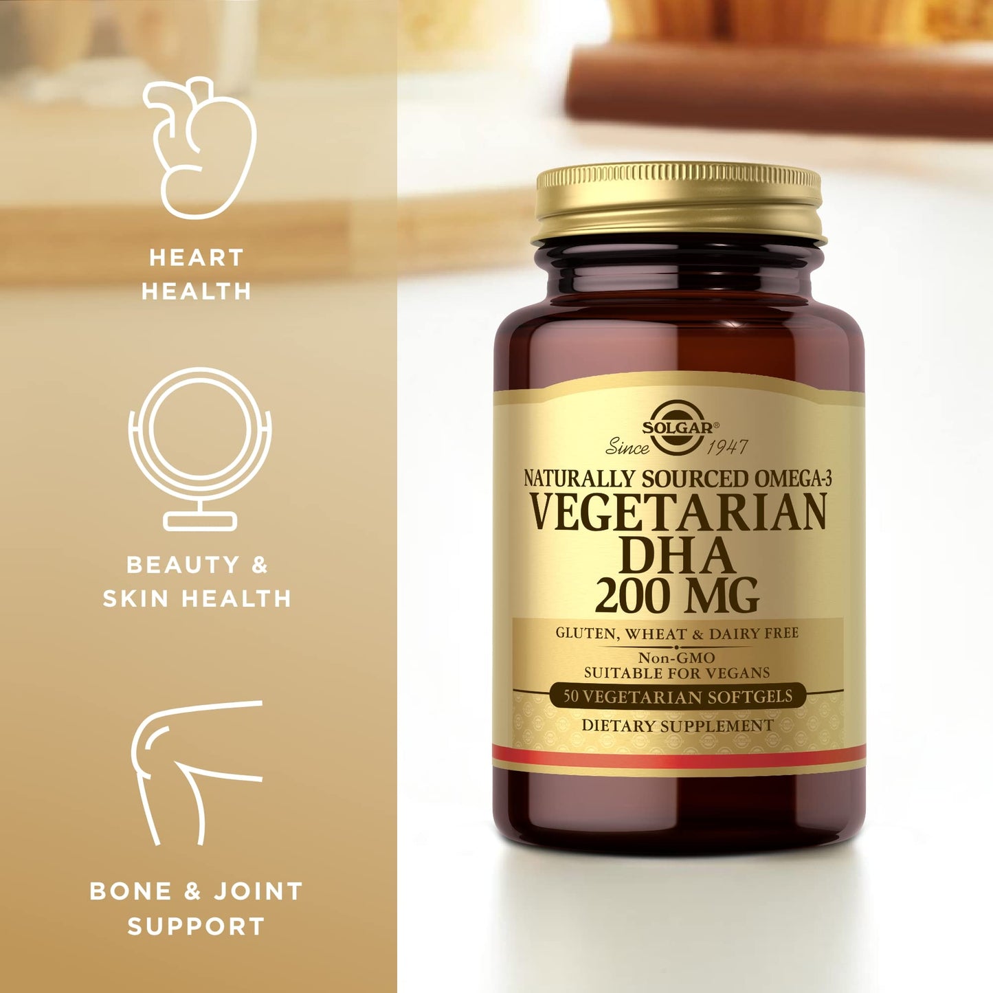 Solgar Vegetarian DHA 200 mg Softgels 50 Count