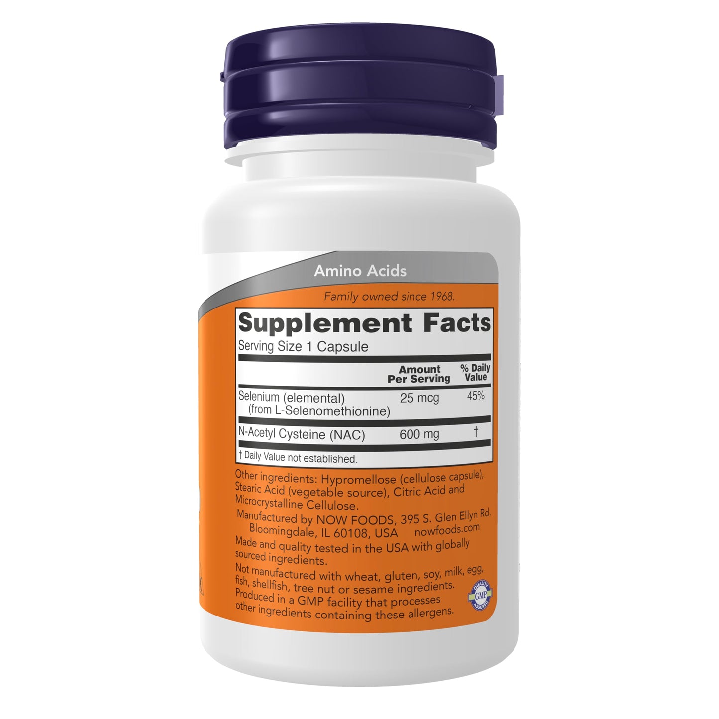 NOW Foods NAC (N-Acetyl Cysteine) 600 mg with Selenium Capsules, 30 Count