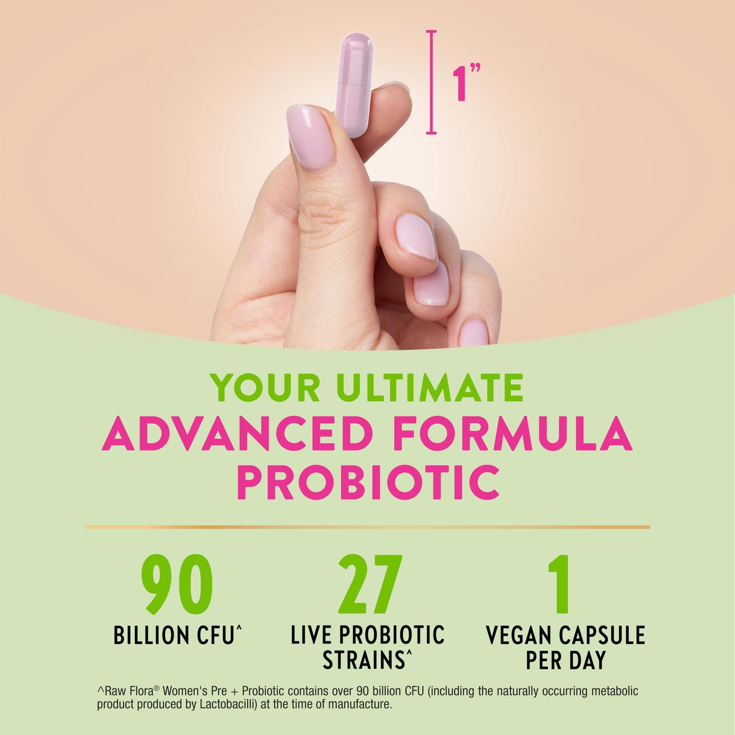 Raw Flora Probiotics for Women with Prebiotic Capsule 30 Count