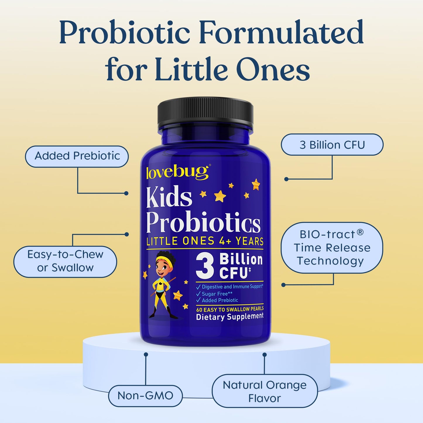 LOVEBUG Probiotics for Kids Tablet 60 Count