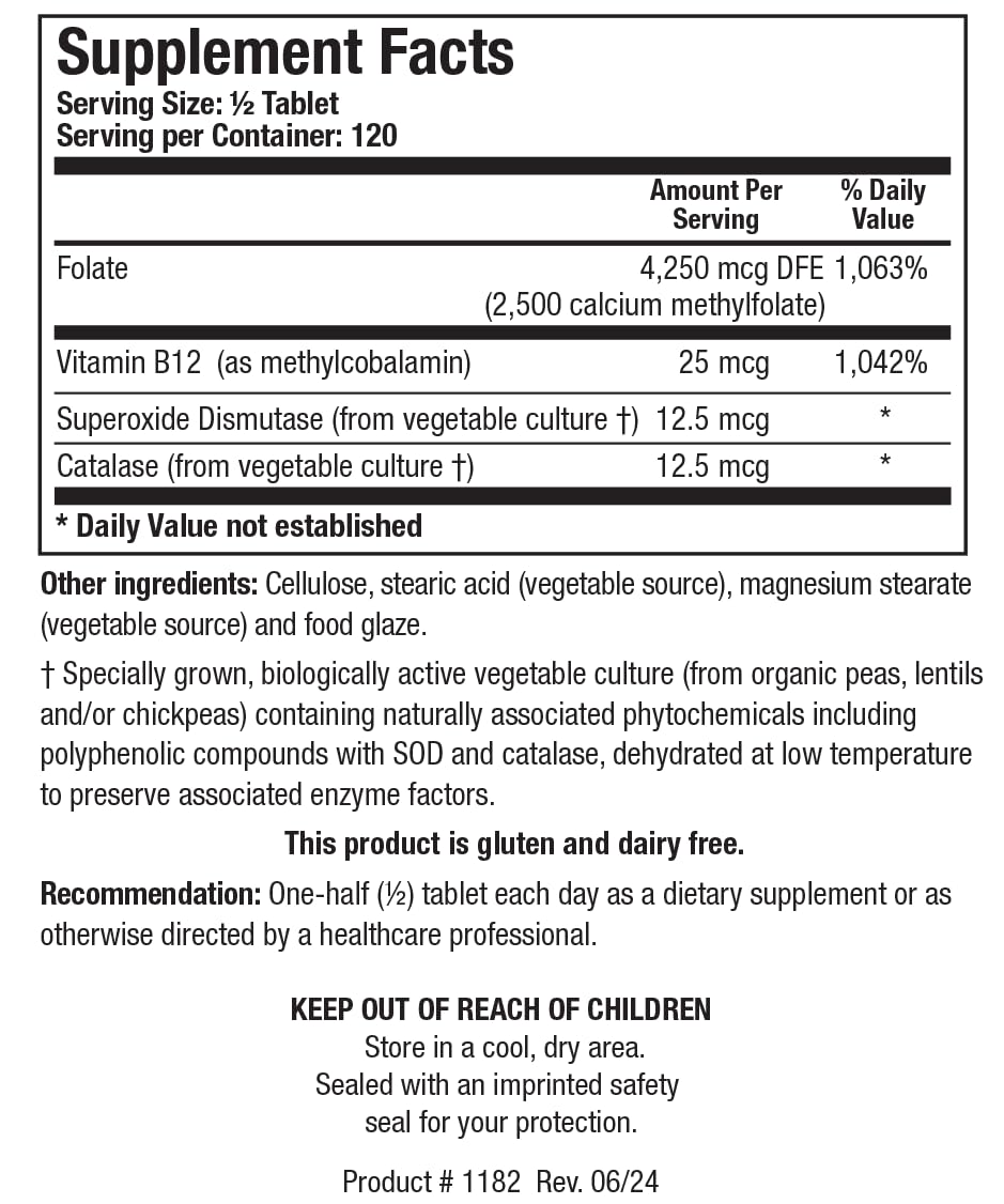 BIOTICS RESEARCH 5-MTHF Plus Forte Tablet, 60 Count