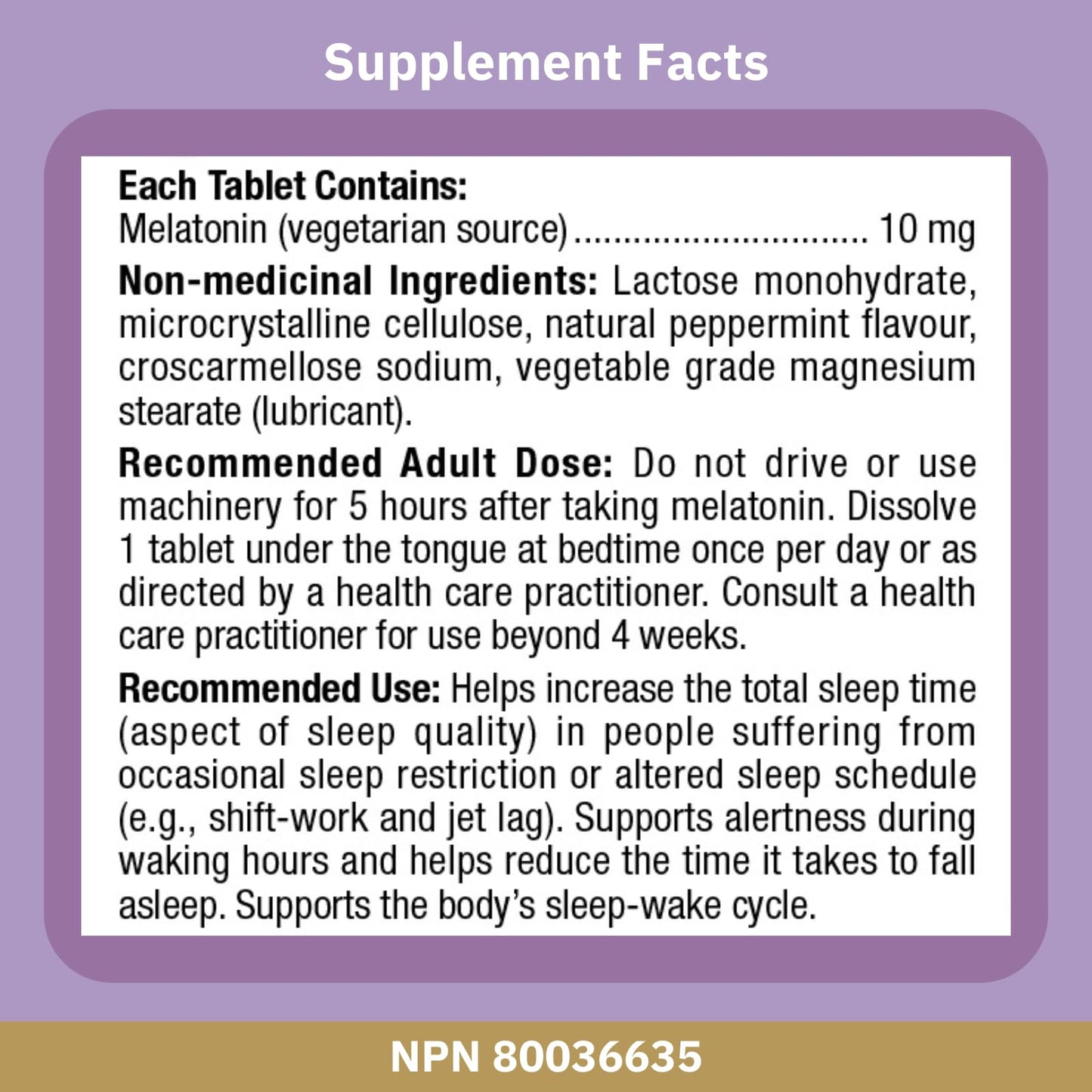 Bioclinic Naturals Melatonin 10 mg, 180 Tablets