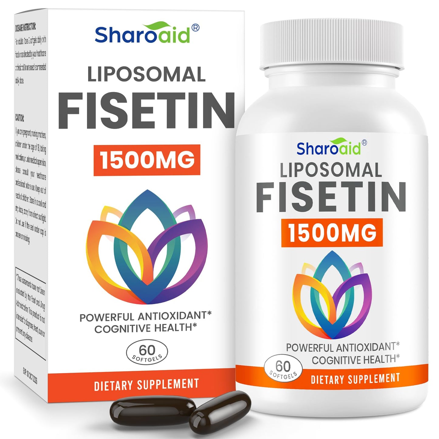 Sharoaid Fisetin 1500mg Softgels 60 Count
