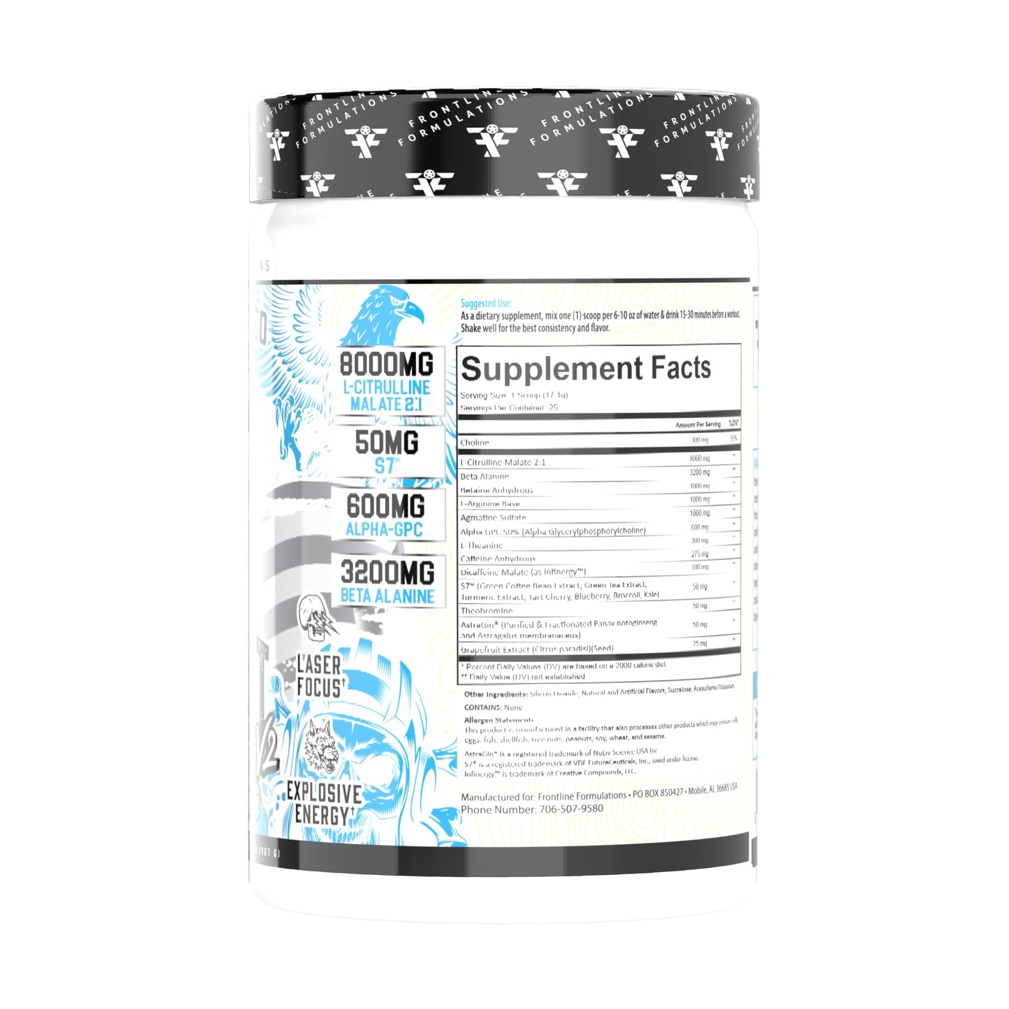 FRONTLINE FORMULATIONS Gauntlet Pre-Workout Powder, 15 Servings