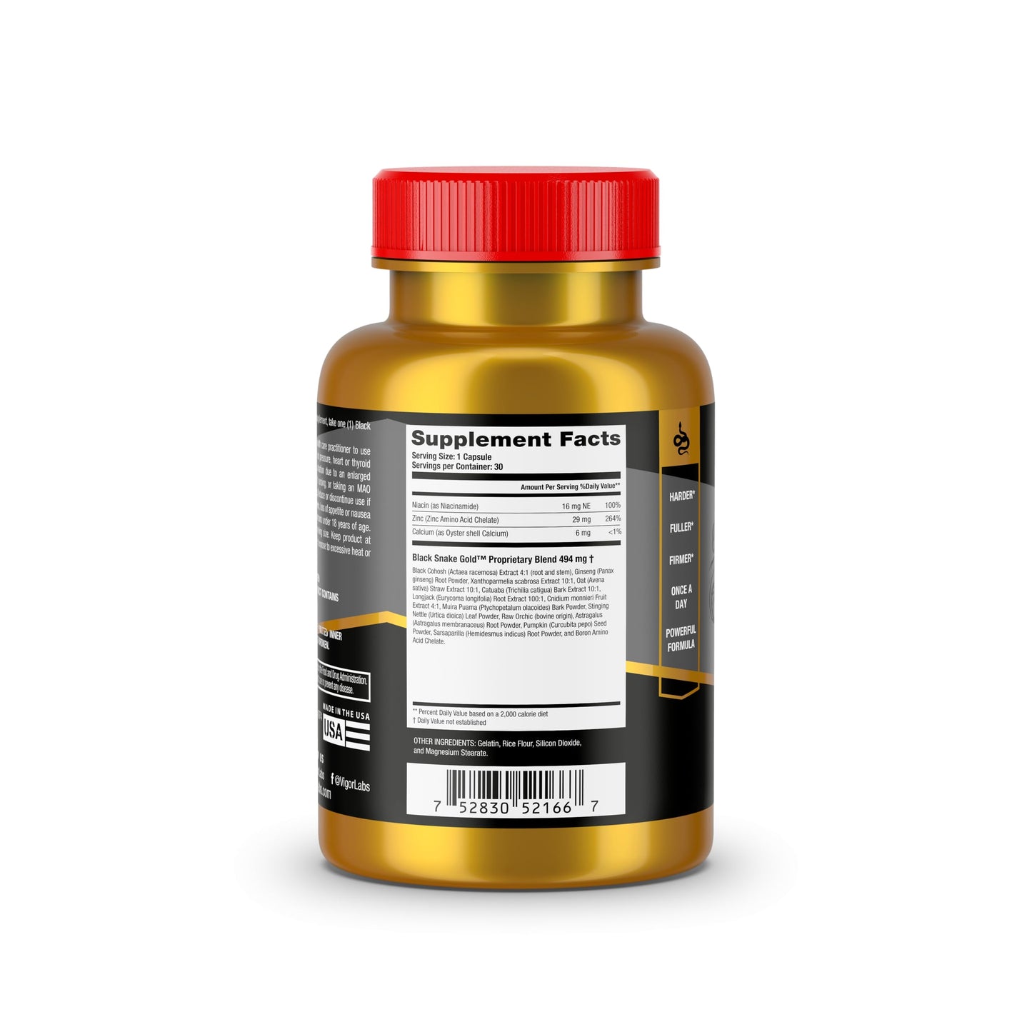 Vigor Labs Black Snake Gold Capsules 30 Count