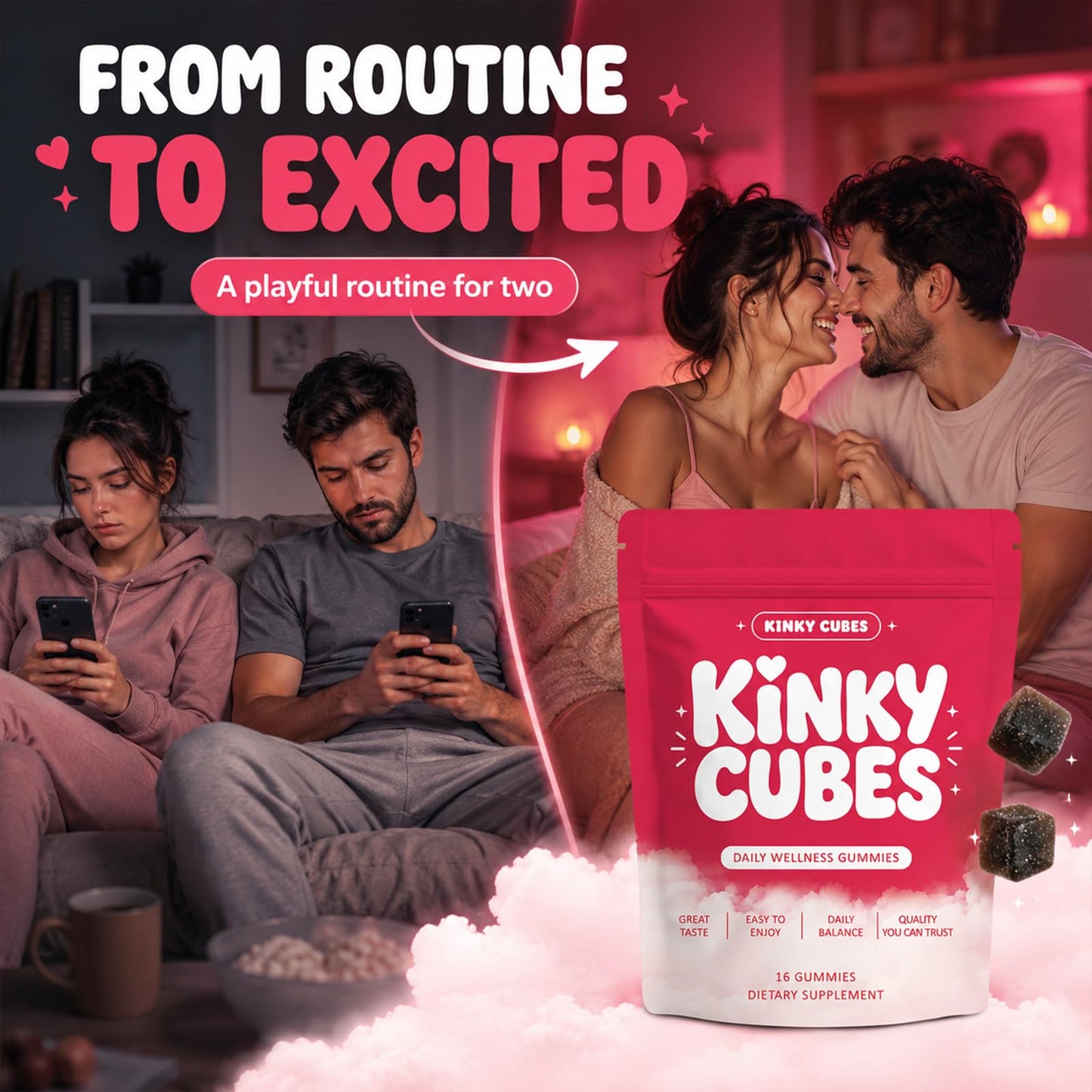 KINKY CUBES Gummies Powder 1 Pack