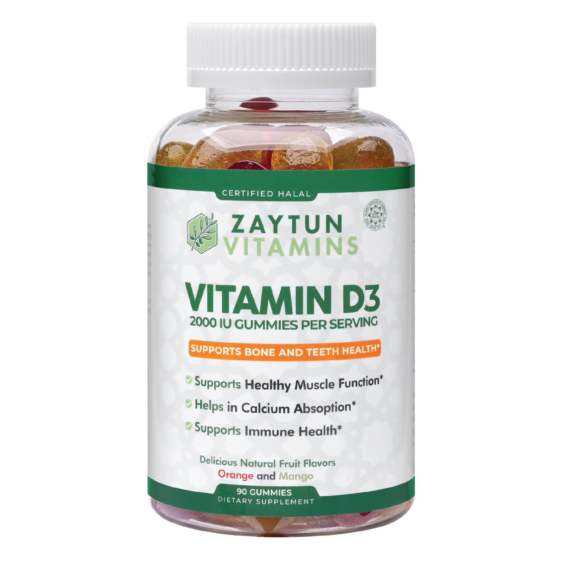 Zaytun Vitamins Vitamin D3 2000 IU Gummies, 90 Count