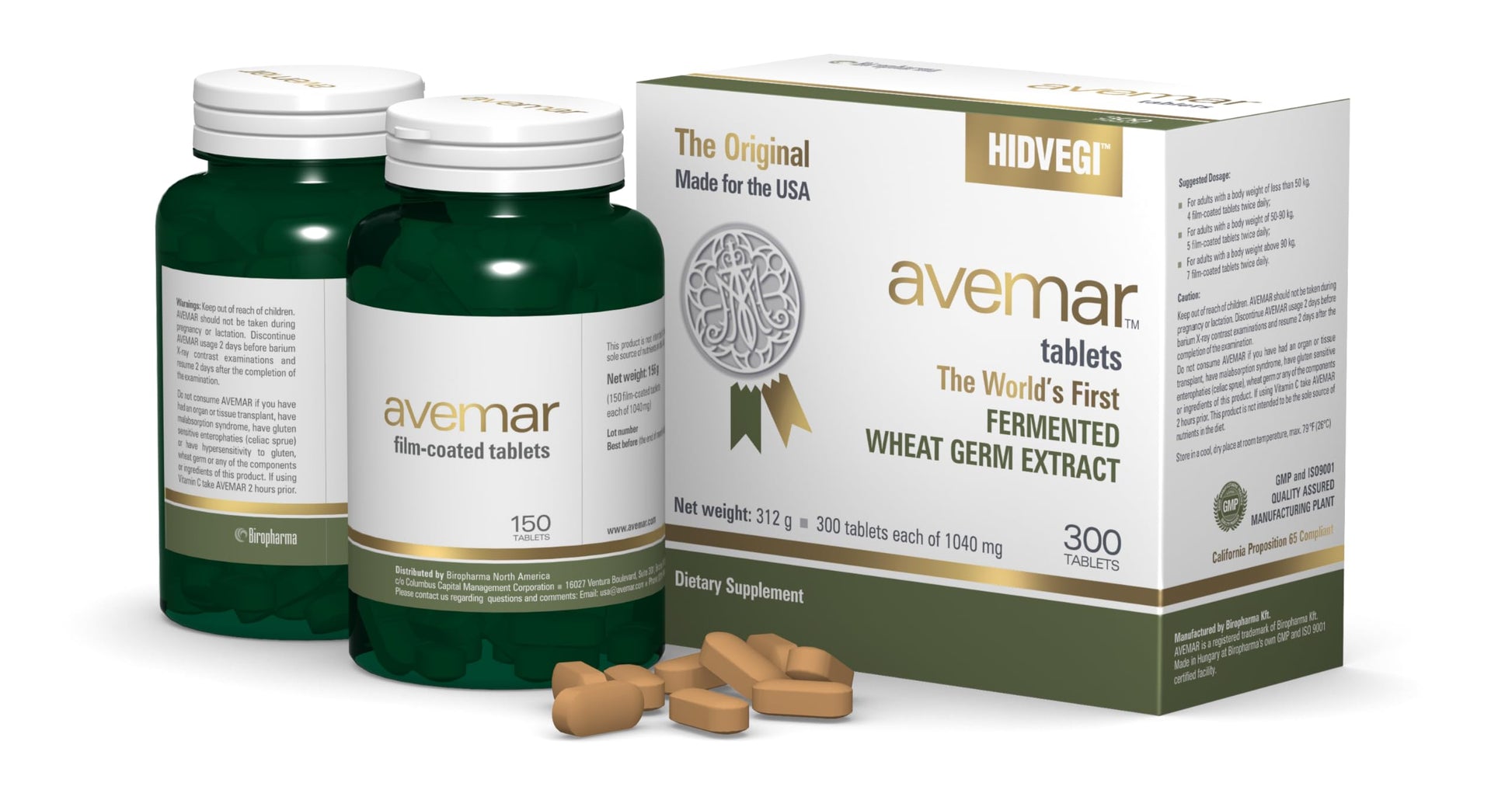 Avemar Fermented Wheat Germ Extract 300 Tablets