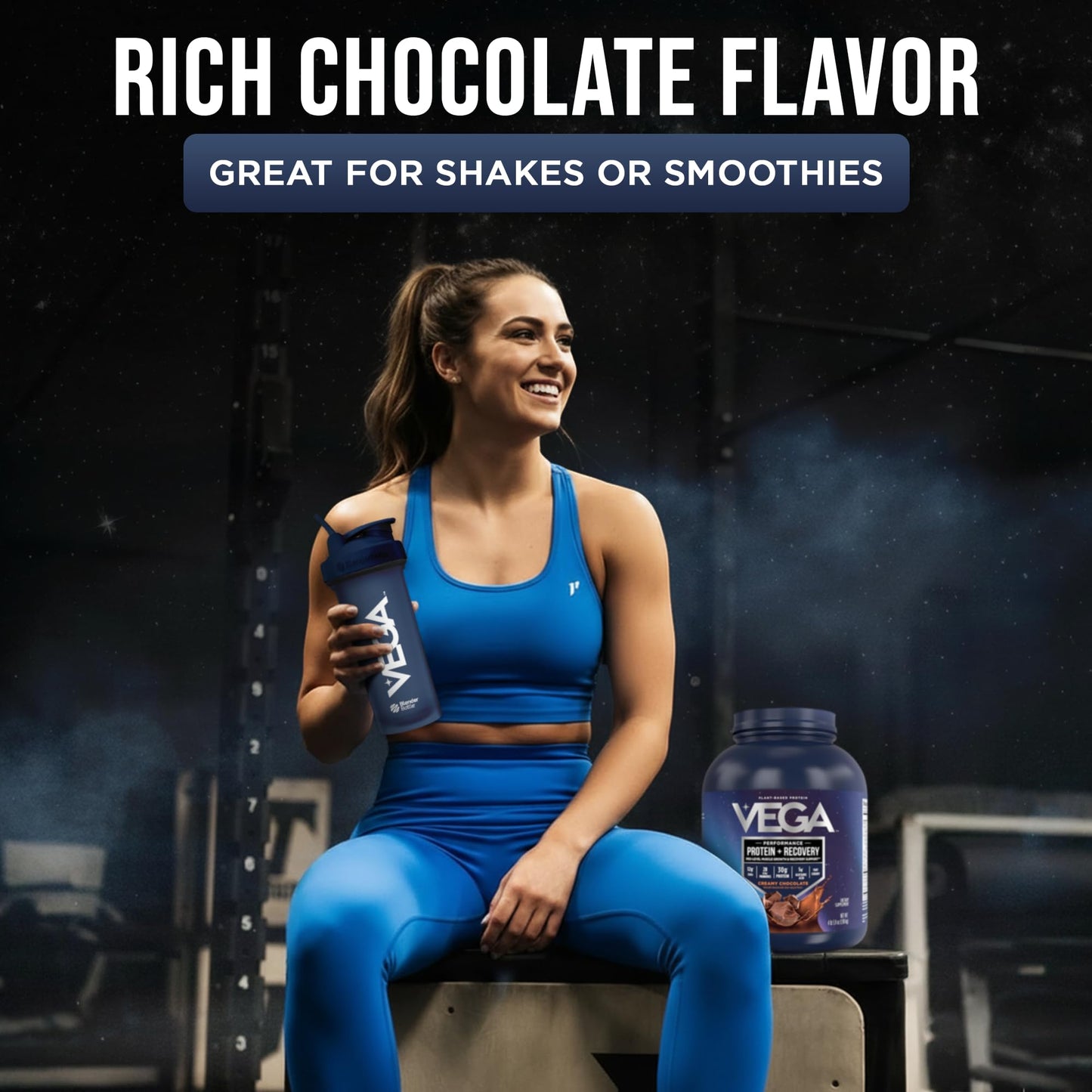 Vega Protein + Recovery Protein Powder, Chocolate, 64