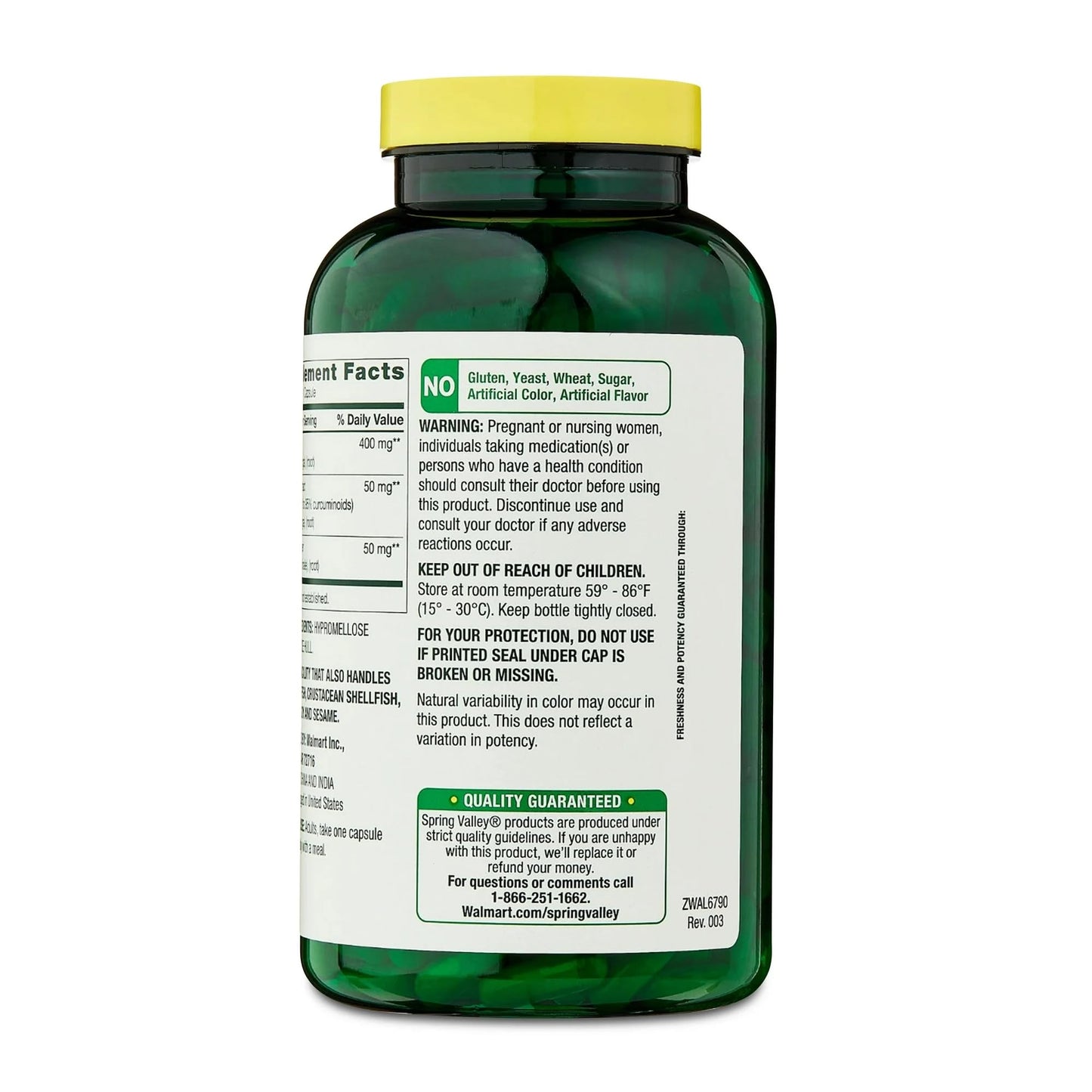 SUREFECT Turmeric Curcumin with Ginger Capsules 250