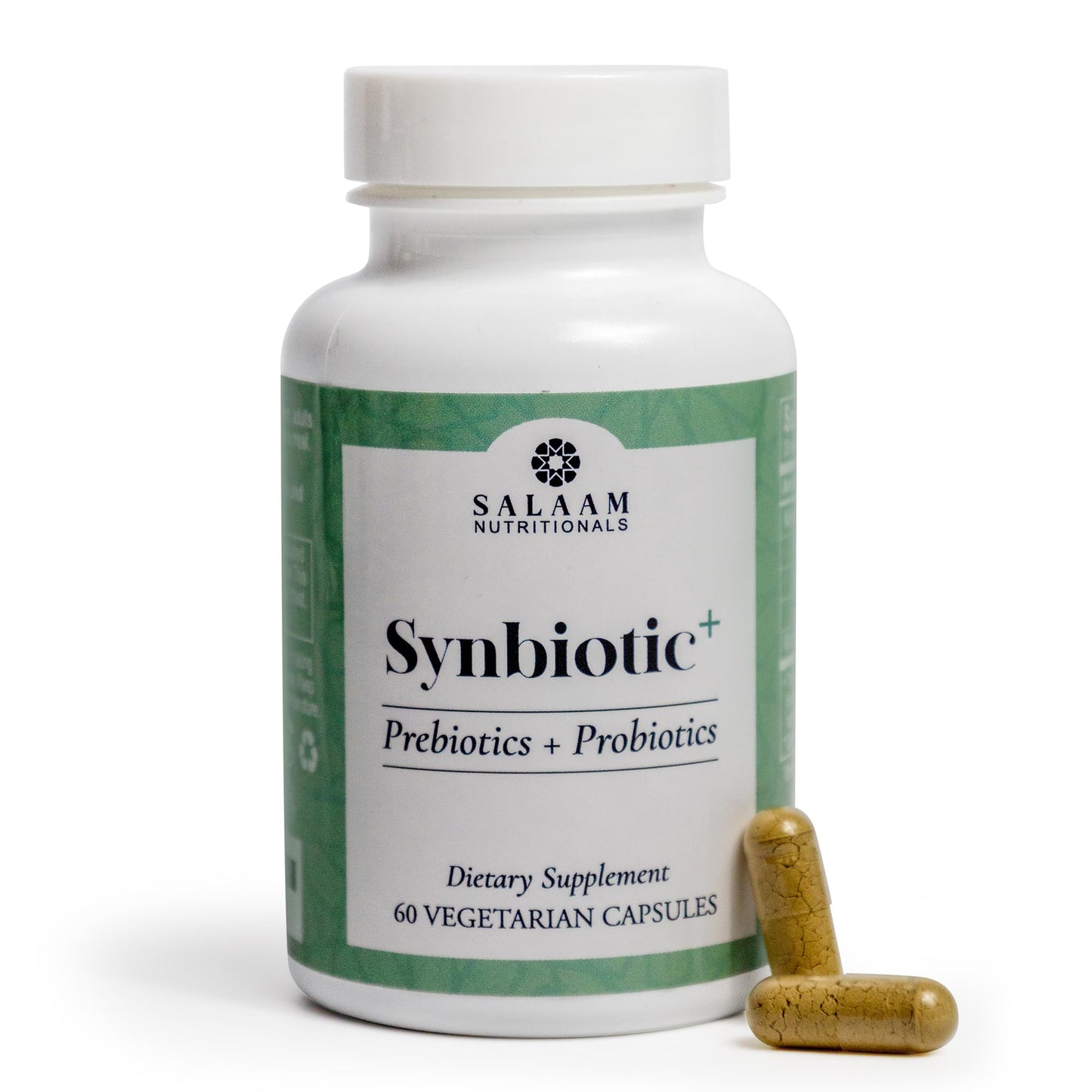 Salaam Nutritionals Synbiotic: Halal Probiotic + Prebiotic Capsules 60 Count