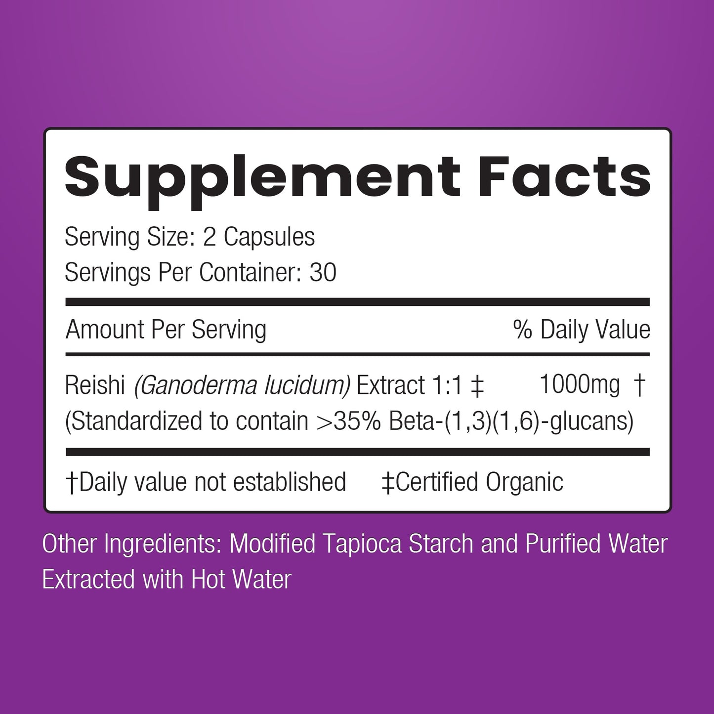 ENCAPSULATE Reishi Capsule 1000mg, 60 Capsules