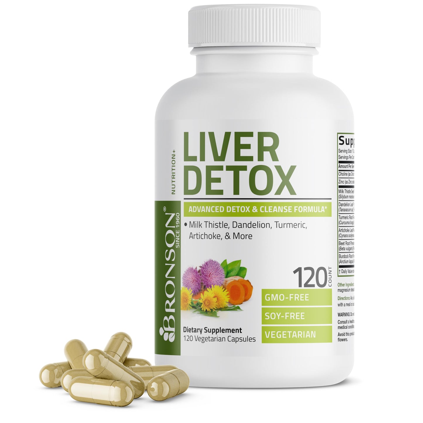 Bronson Liver Detox Advanced Detox & Cleansing Formula Capsule 120 Count