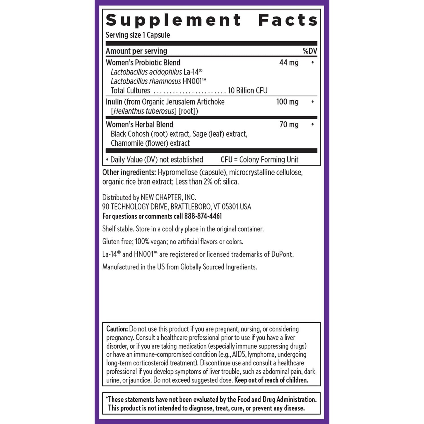 New Chapter All-Flora Probiotic Menopause Balance 30 Capsules