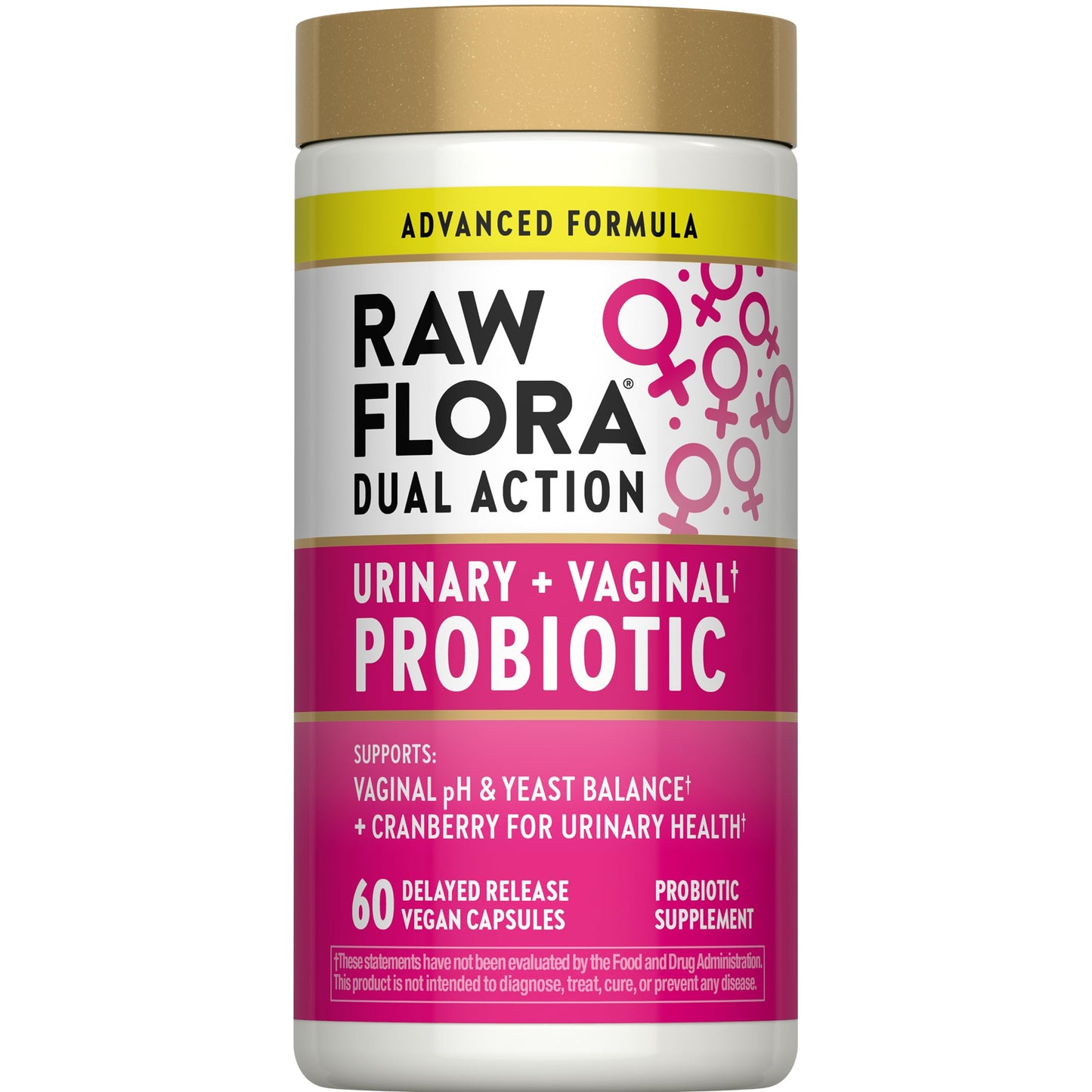 Raw Flora Probiotics for Women Urinary and Vaginal Probiotic Capsules 60 Count