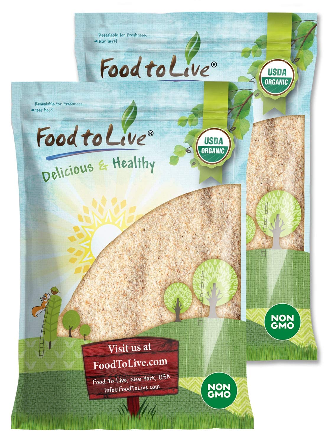 Food to Live Organic Psyllium Husk Powder 128