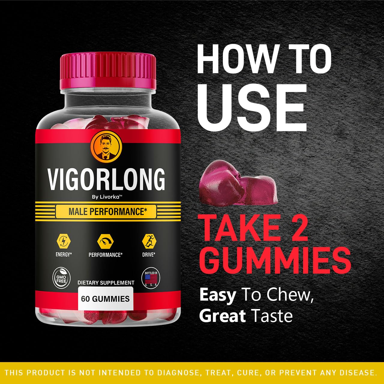 LIVORKA VigorLong Gummies Gummy 60 Count