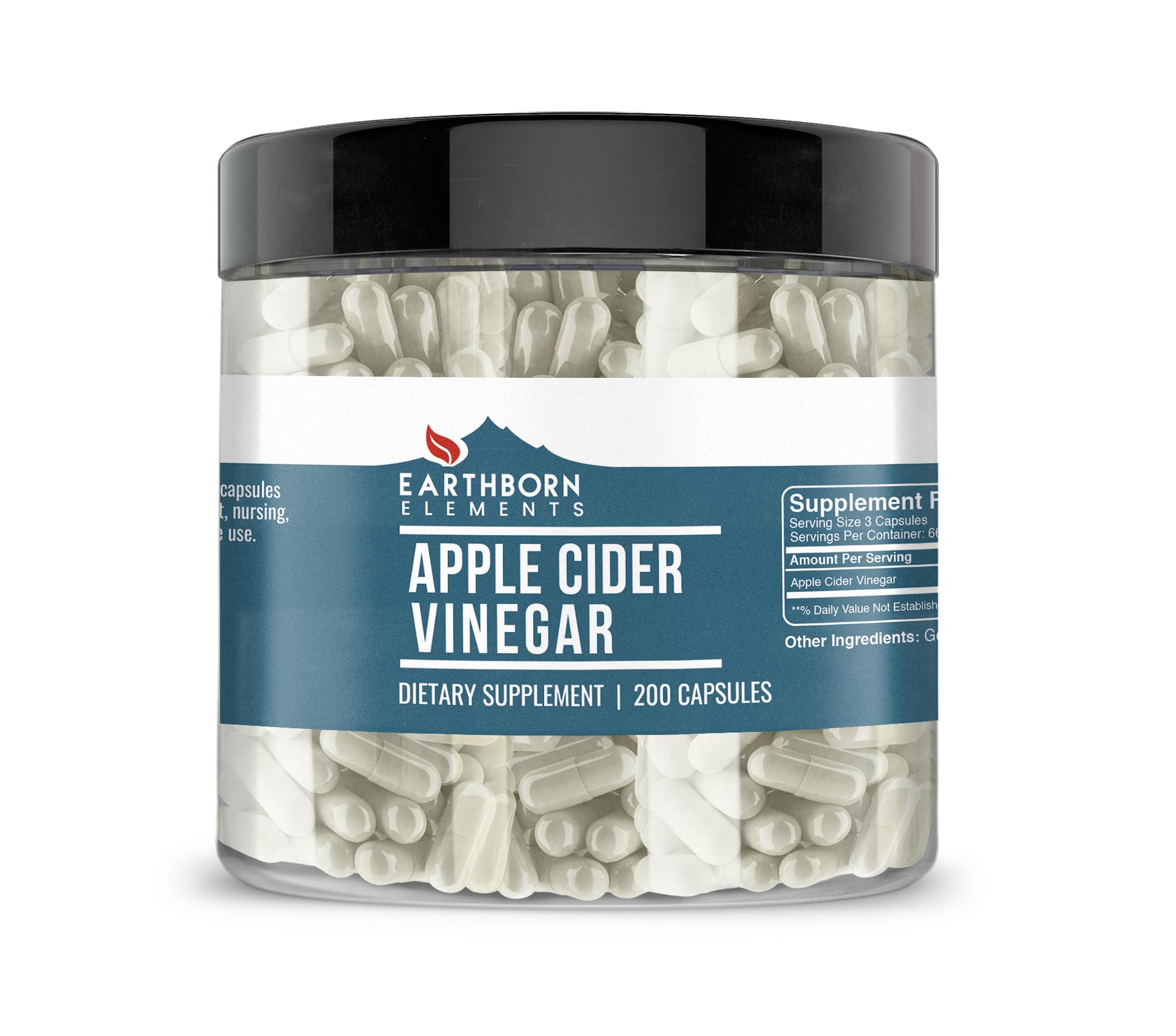 Earthborn Elements Apple Cider Vinegar Capsules 200