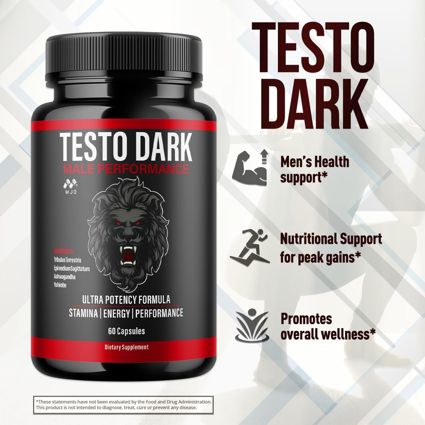 MJO Testo Dark 180 Capsules
