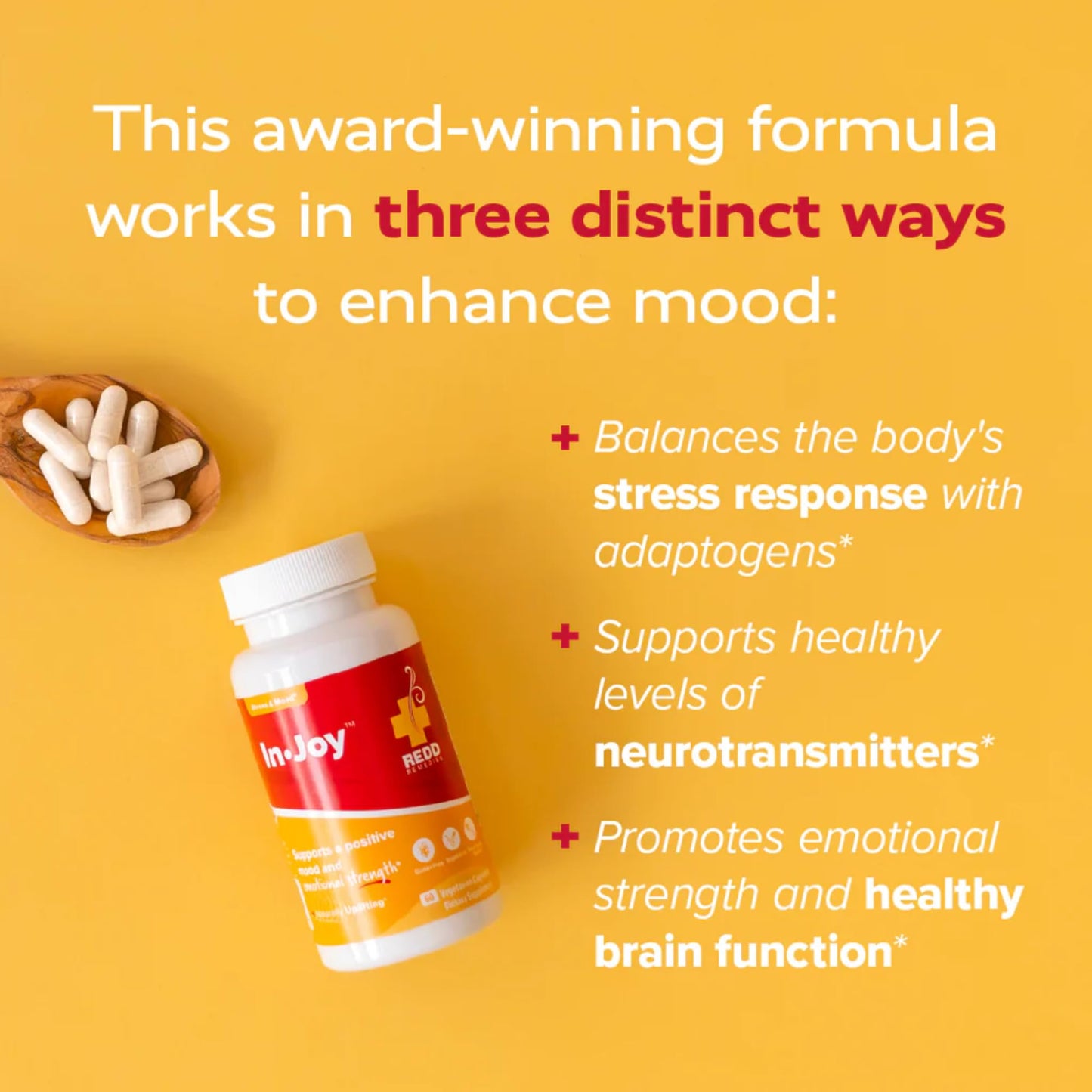Redd Remedies in Joy Supports a Positive Mood and Emotional Strength, 60 Tablets