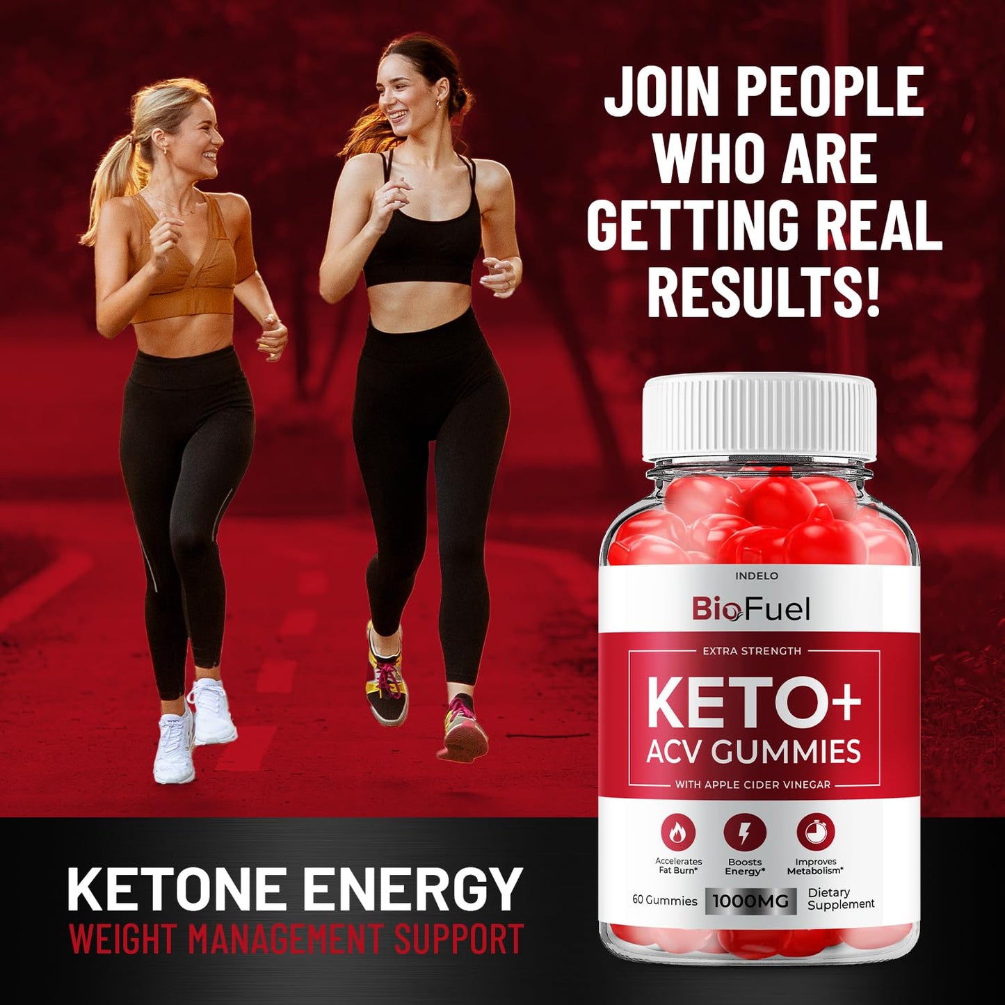 Indelo Bio Fuel Keto ACV Gummies, 300 Gummies