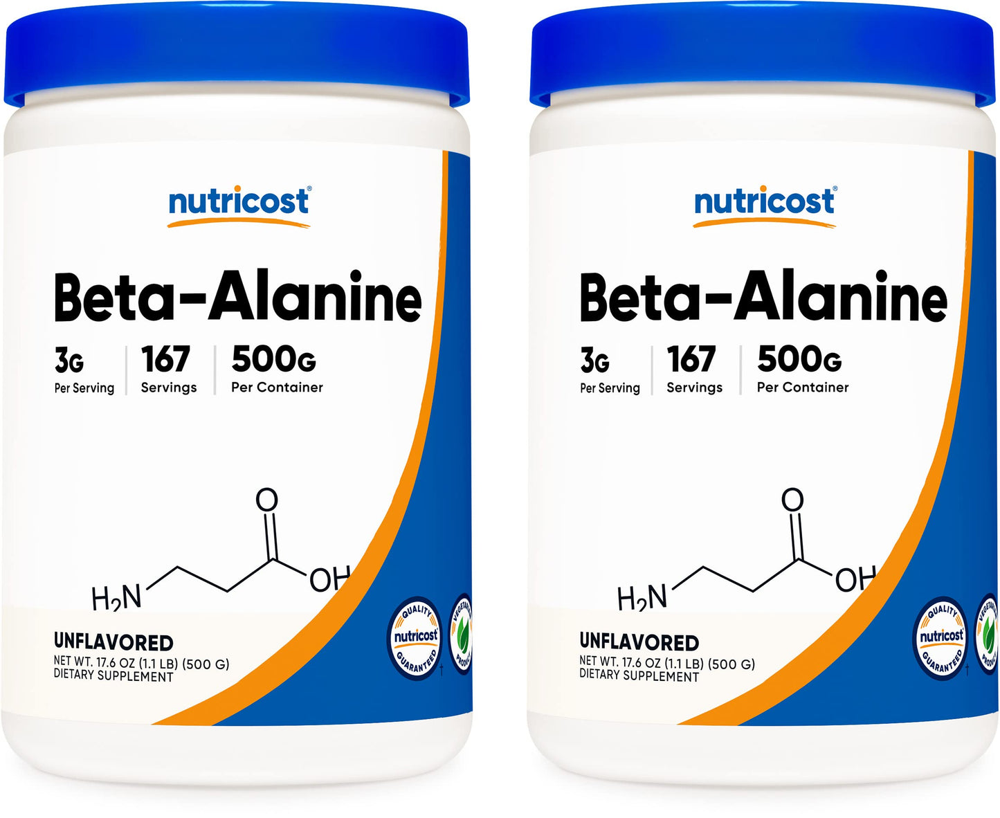 Nutricost Beta Alanine Powder, Pack of 2
