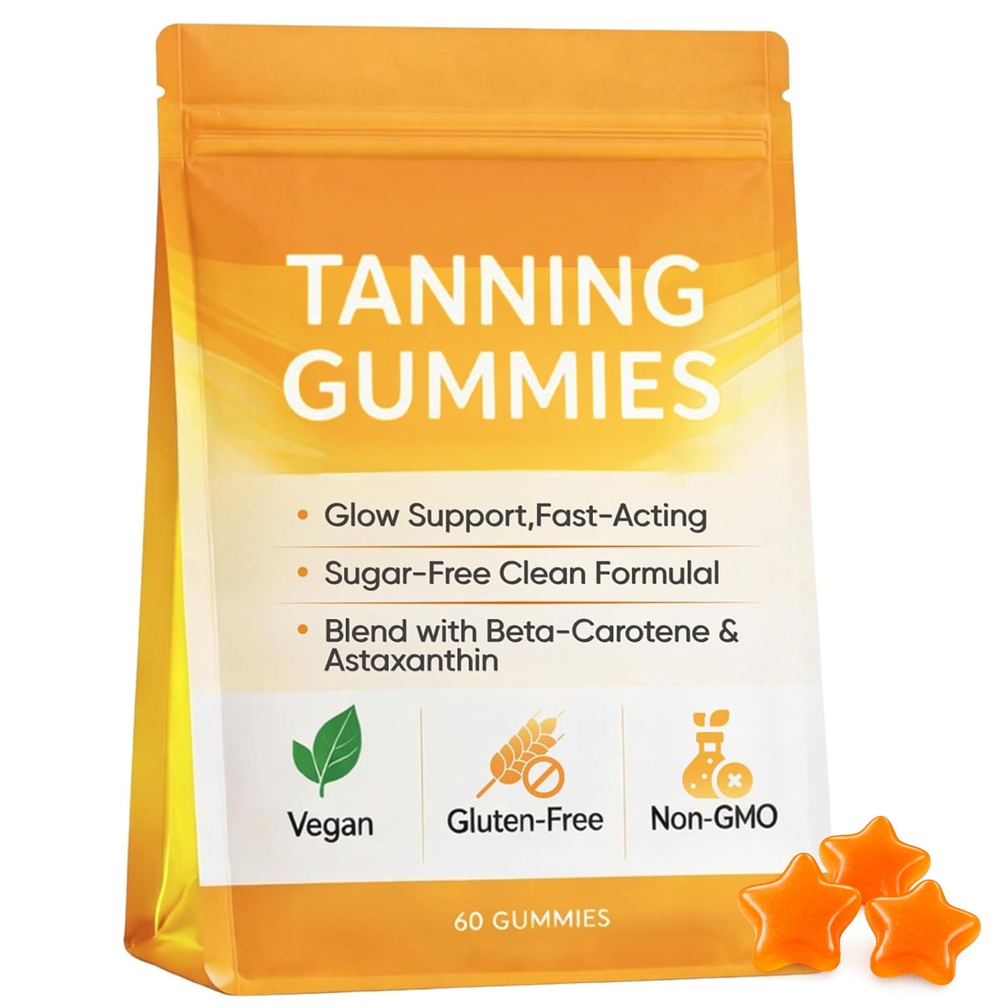 MEMOCORE Tanning Gummies Gummy, 60 Gummies