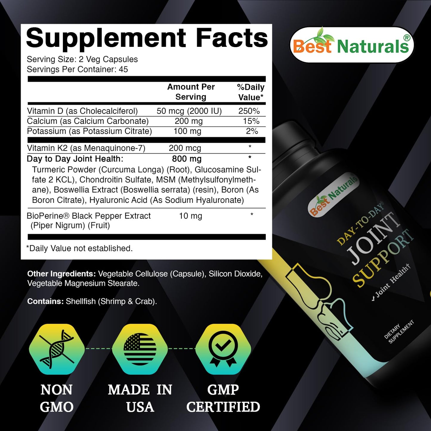 Best Naturals Day-to-Day Joint Support Capsules, 90 Count