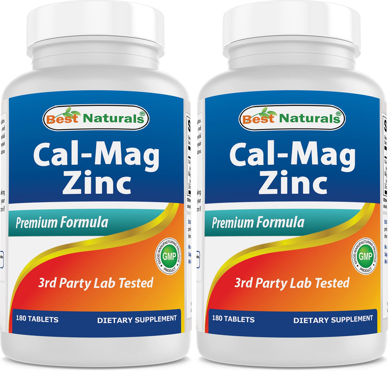 Best Naturals Calcium Magnesium Zinc Cal Mag Zinc Mineral Complex, 360 Tablets