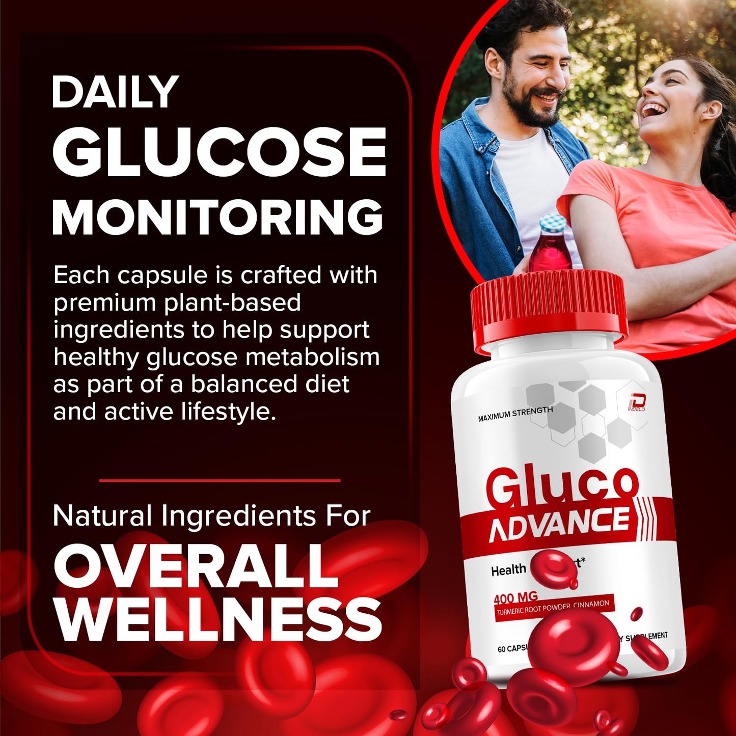 Indelo Gluco Advance Capsules 60 Count