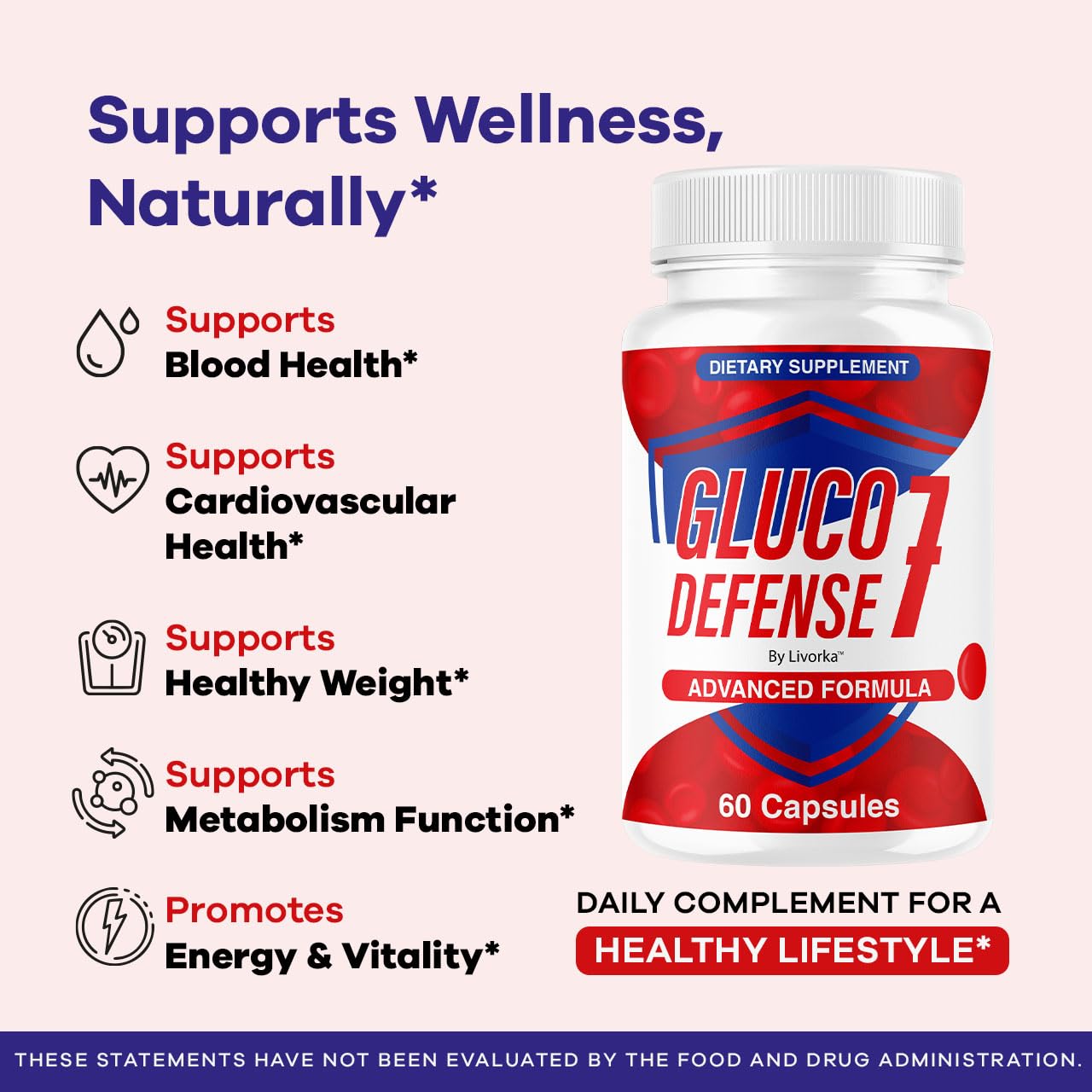 LIVORKA GlucoDefense 7 Capsules, 300 Capsules