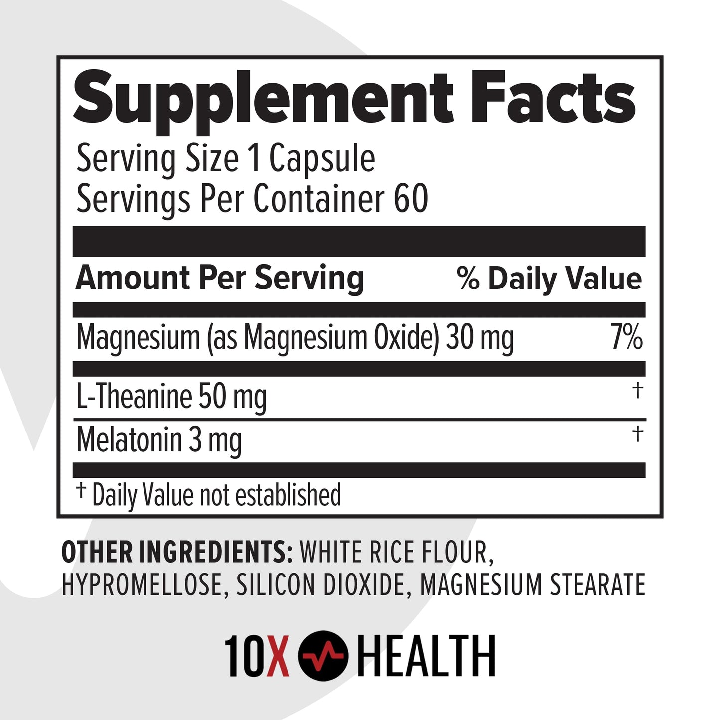 10X Health System Sleep Supplement 60 Capsules
