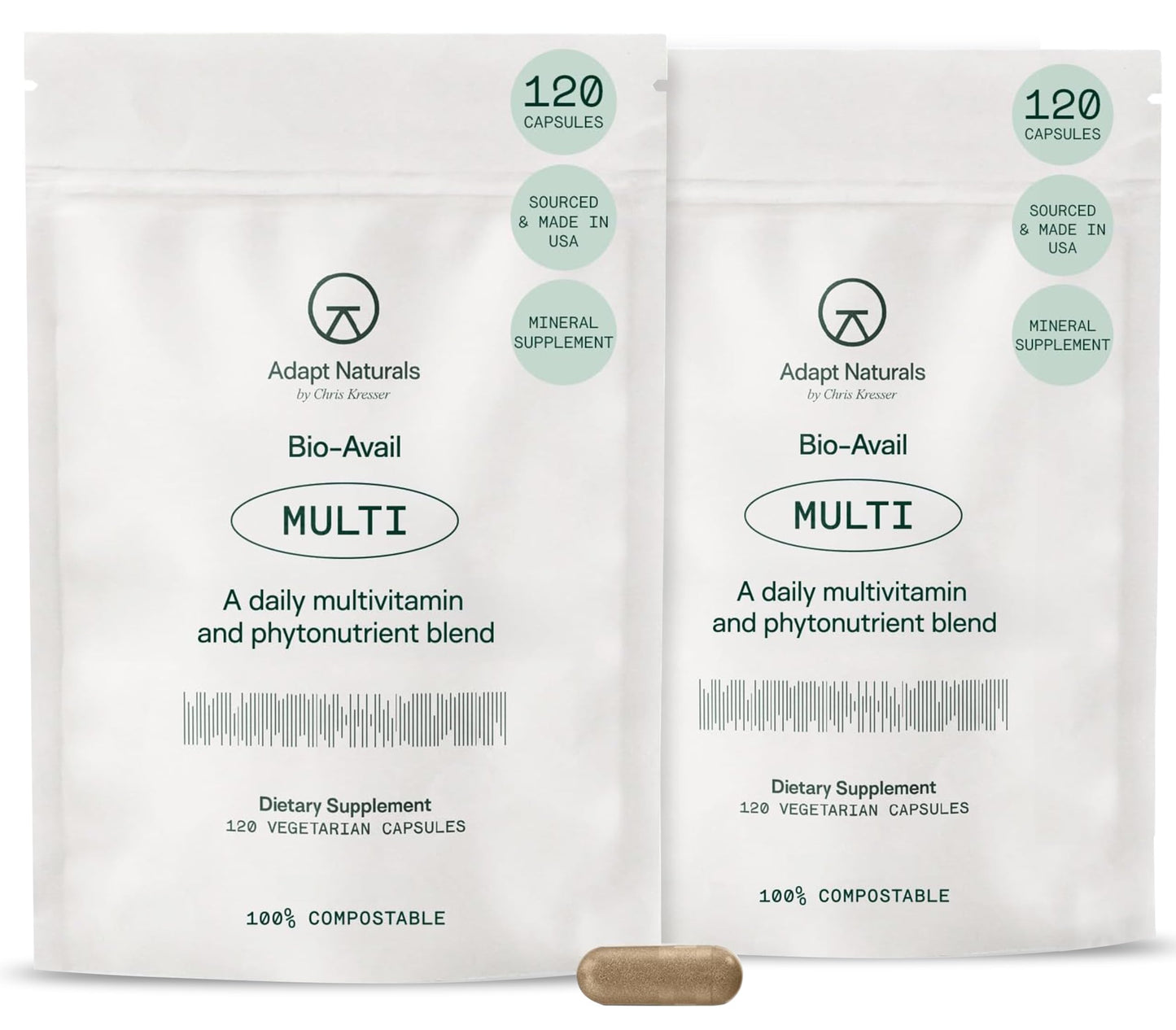 Adapt Naturals Multivitamin for Women & Men, Capsule, 240 Count