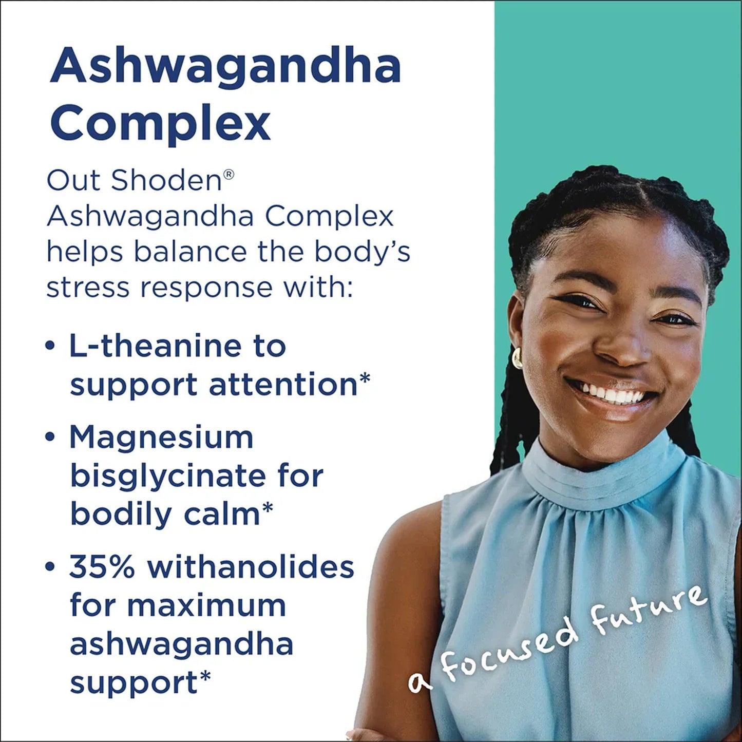 MethylPro Ashwagandha Complex - Magnesium L-Theanine Capsules, 60 Count