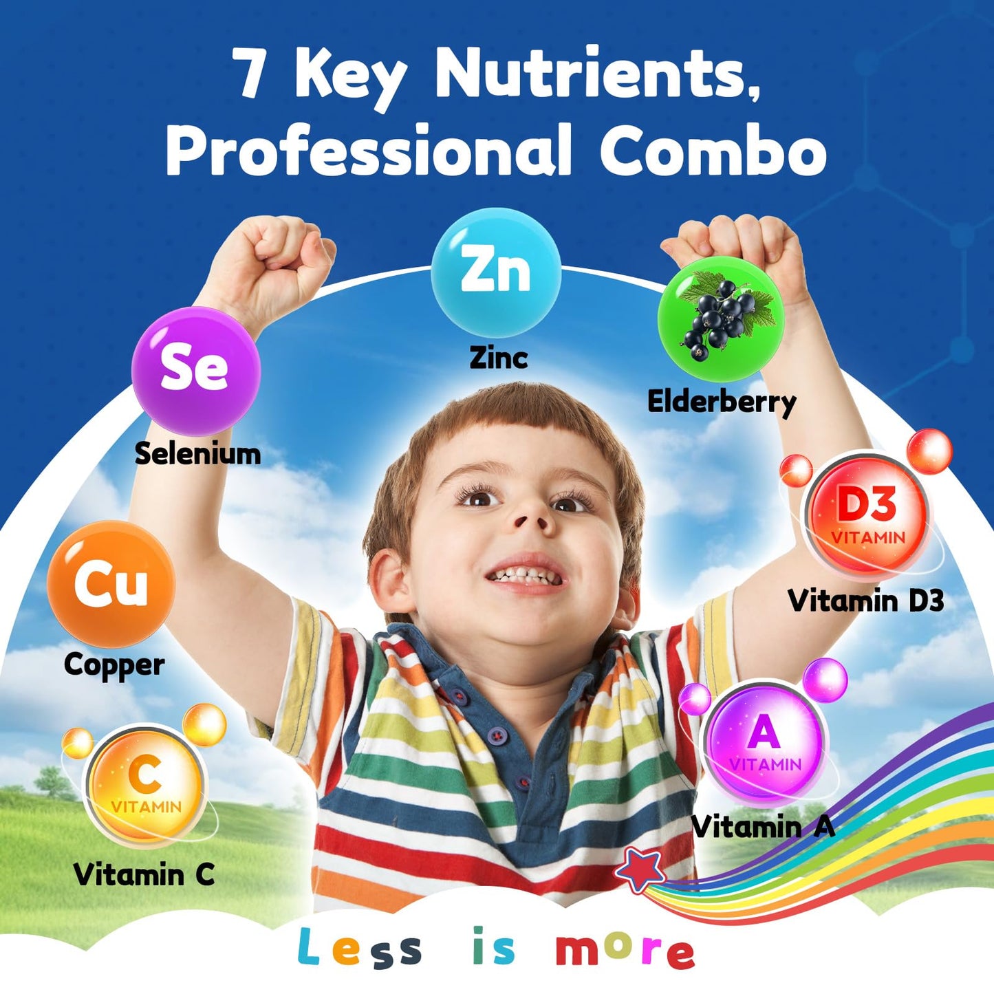 duwhot Zinc Picolinate 30mg Gummies with Copper, High Absorption Form, with Selenium & Elderberry, Sugar Free, for Kids, 120 Gummies