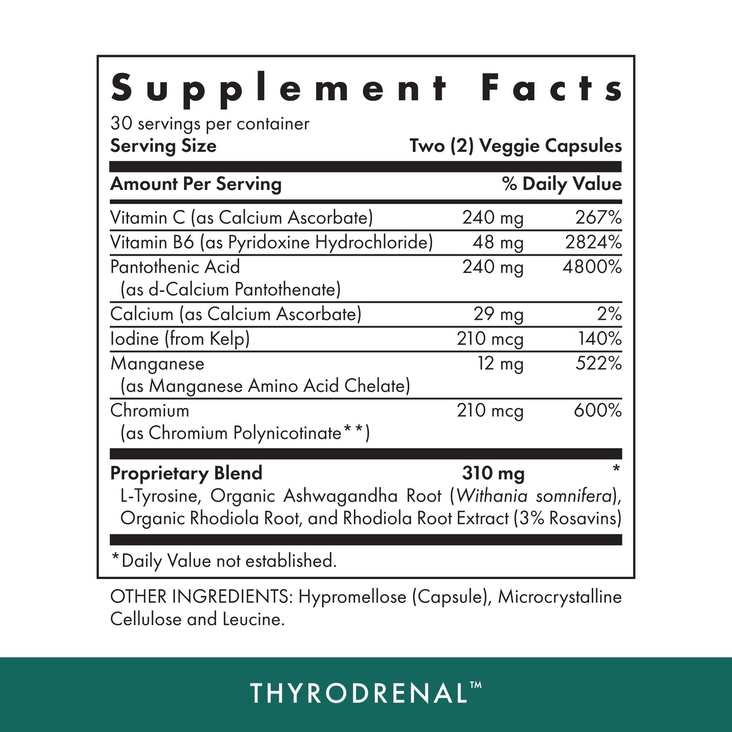 MICHAEL'S Thyrodrenal 60 Capsules
