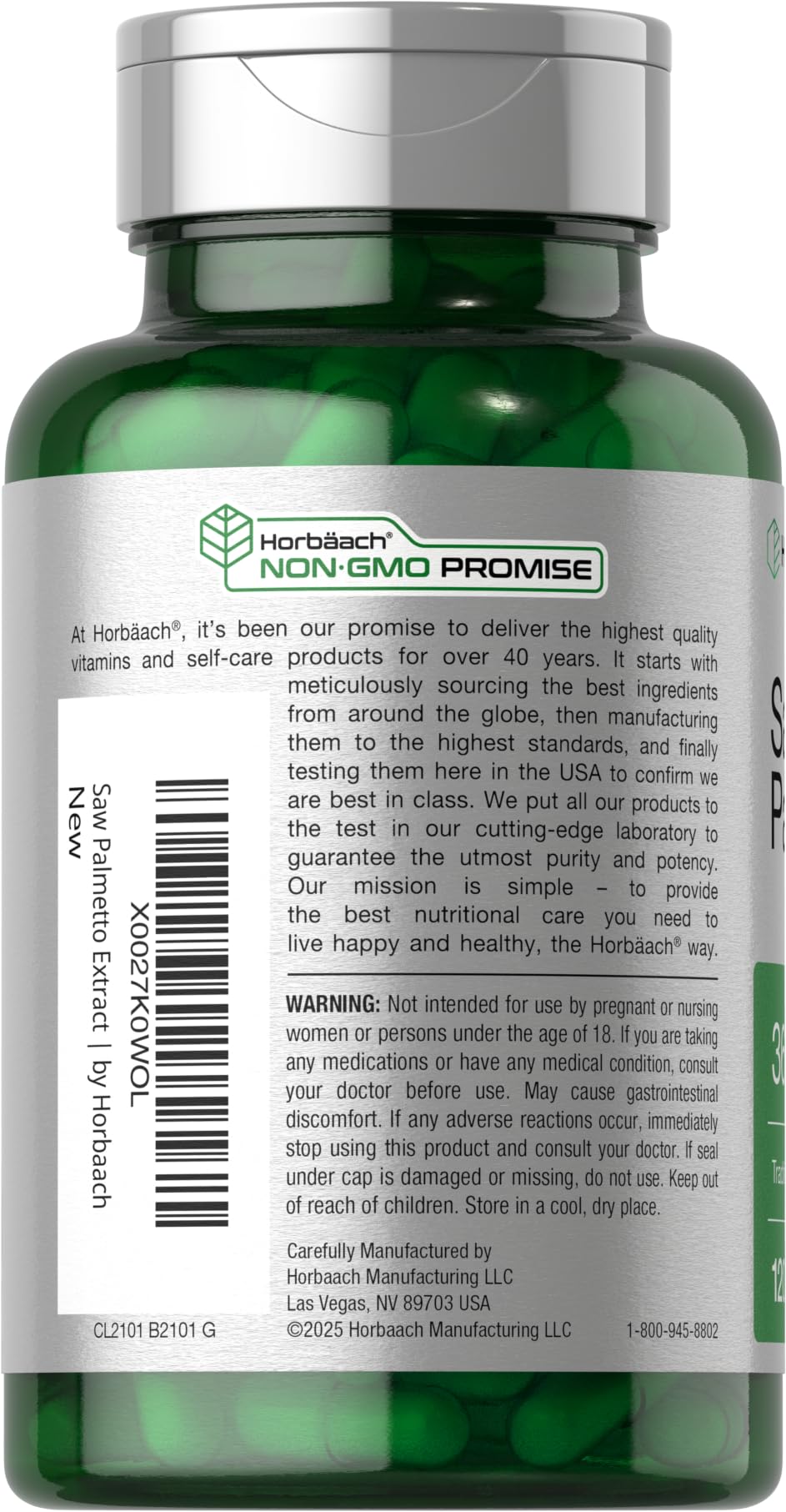Horbäach Saw Palmetto Extract Capsules 120