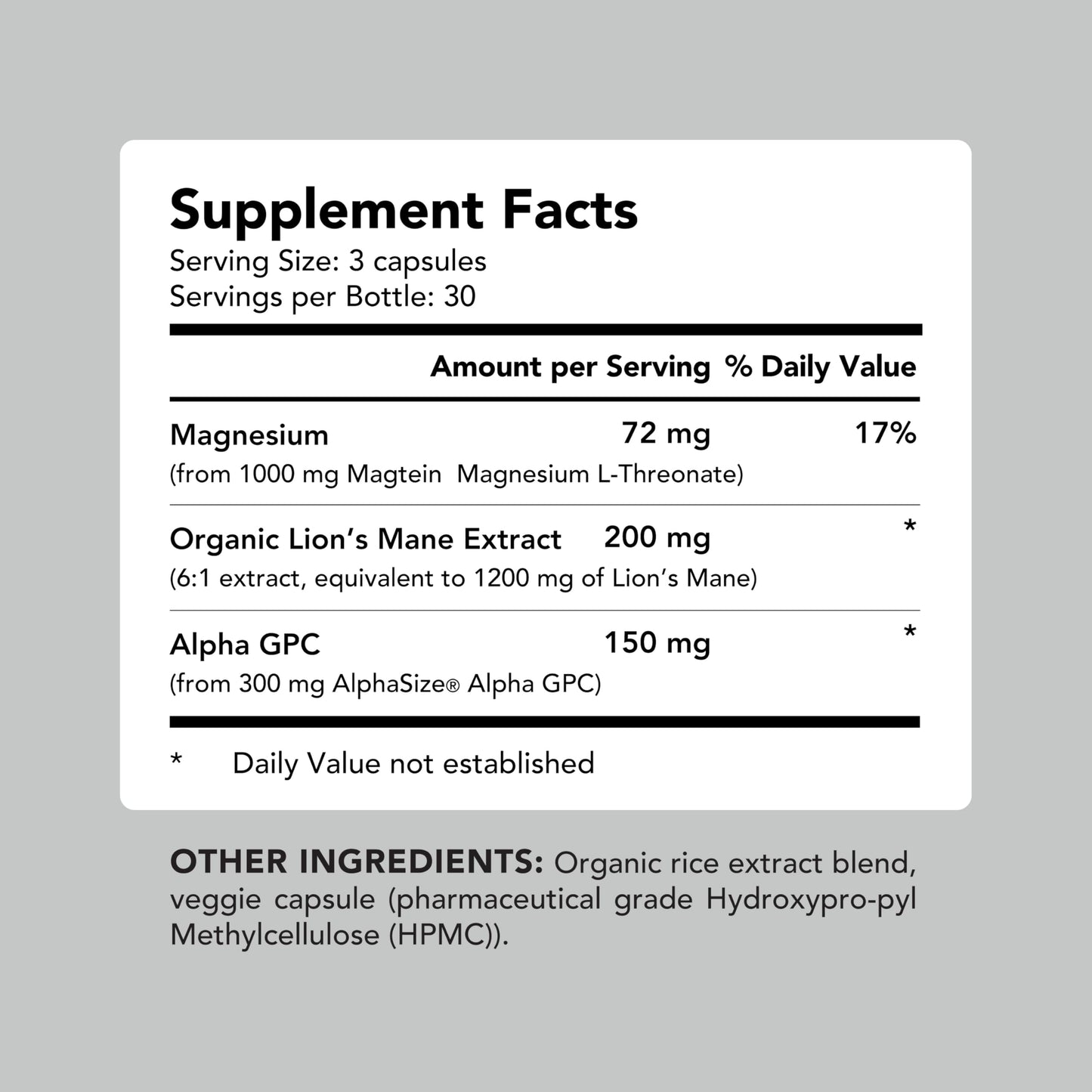 AMANDEAN Brain Supplement Capsule 90 Count