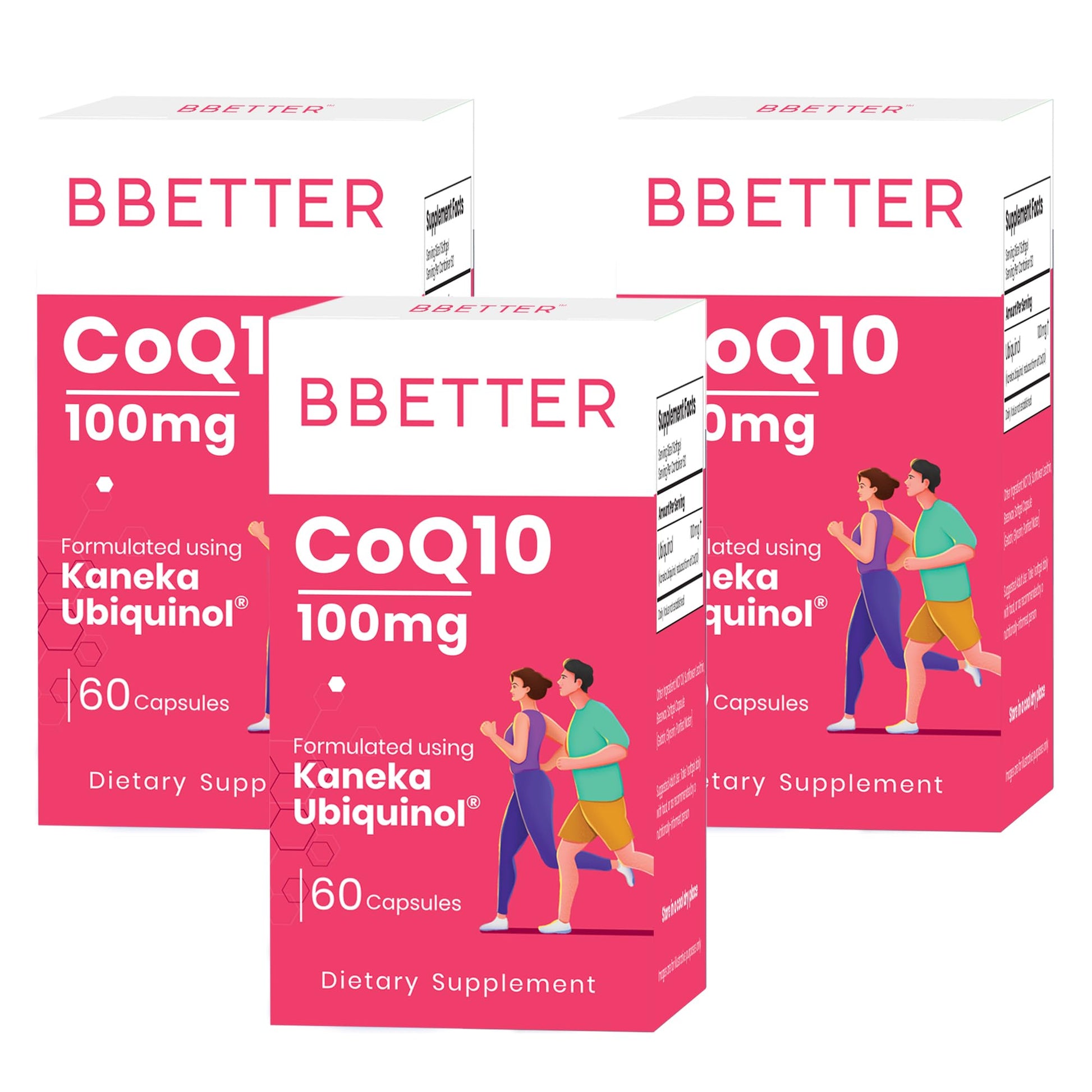 BBETTER CoQ10 – 100 mg with Kaneka Ubiquinol, Active Form of Coenzyme Q10 Softgels, 180